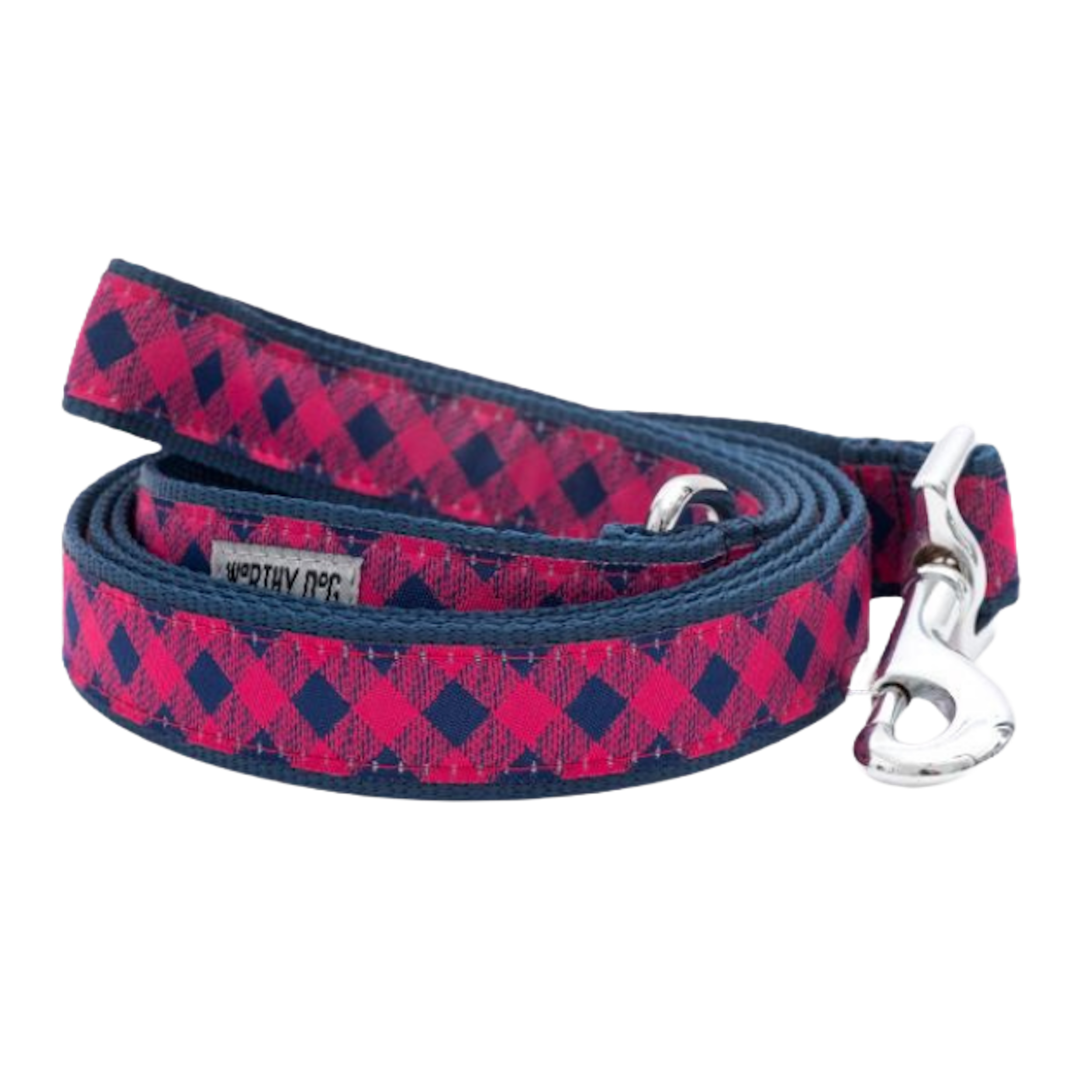 bias-buffalo-plaid-pink-navy-dog-leash