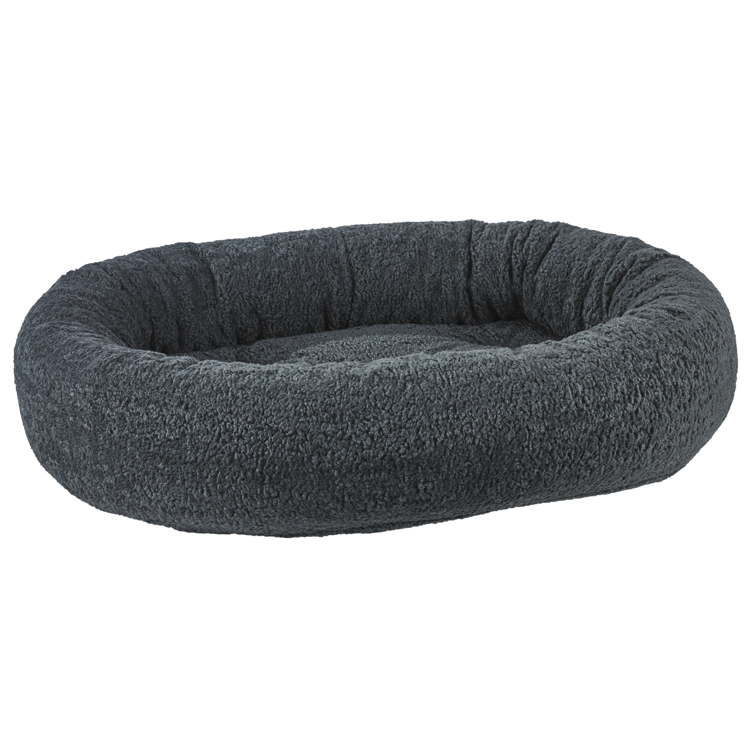 GRAY-SHEEPSKIN-DONUT-DOG-BED