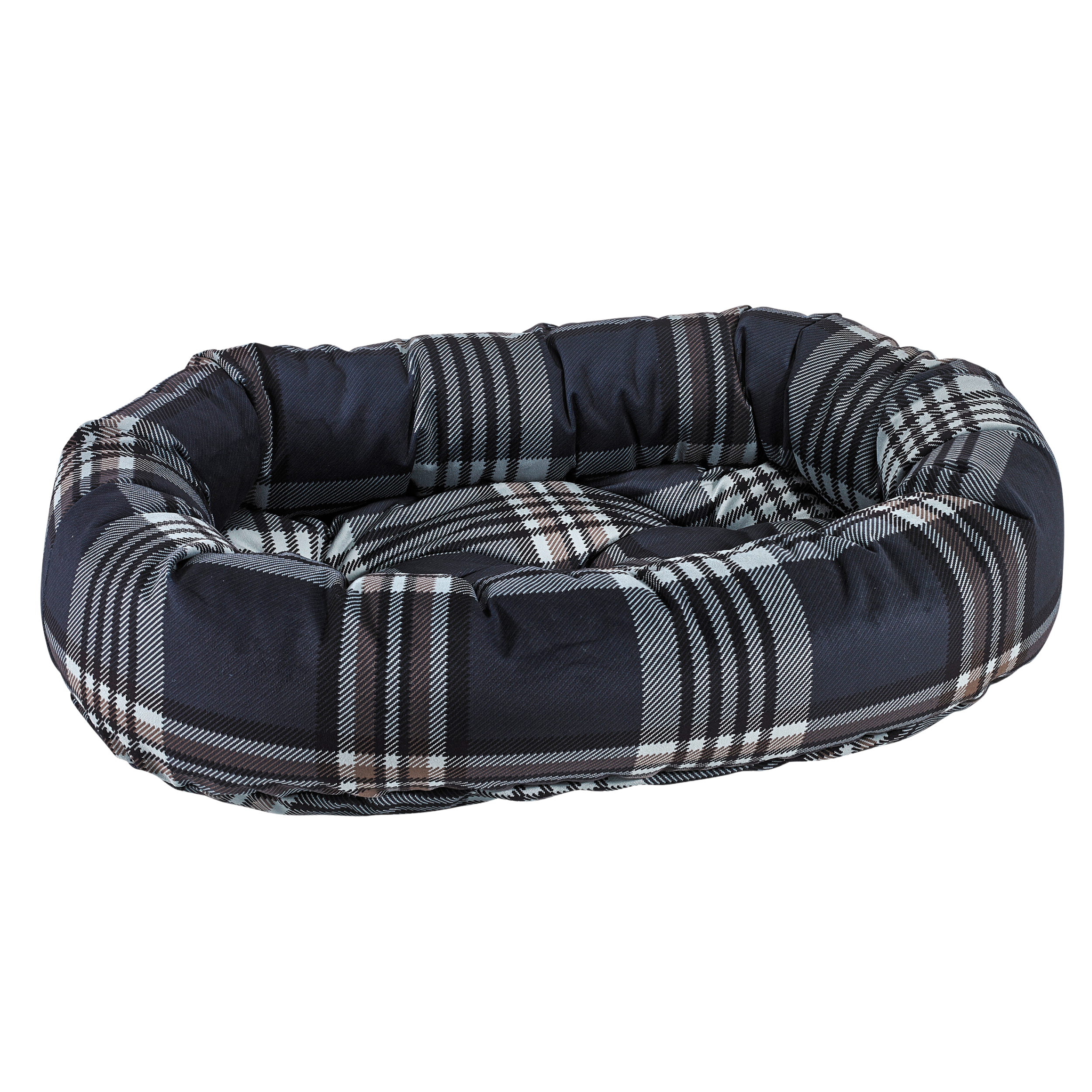 GRAYSTONE-TARTAN-DONUT-DOG-BED