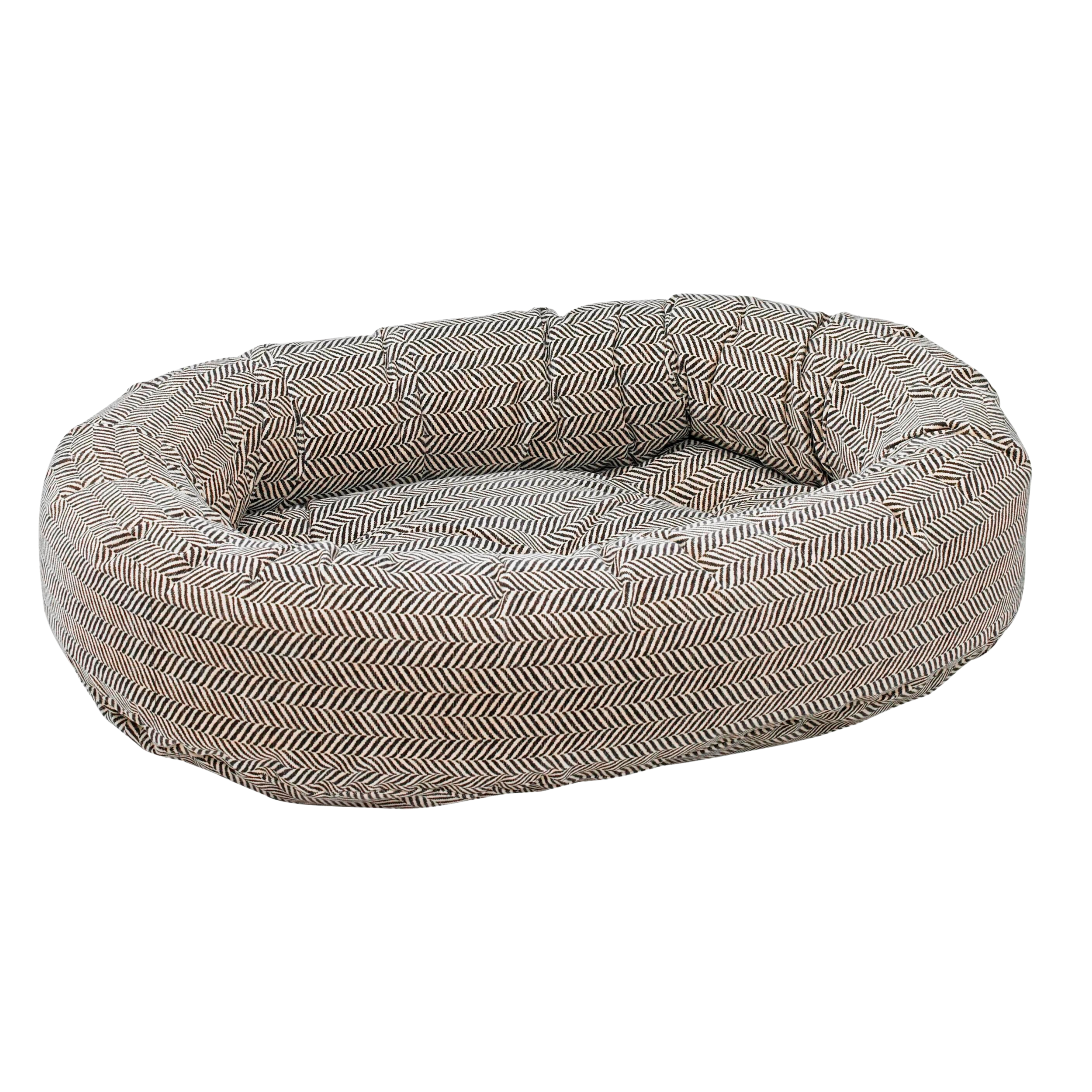 HERRINGBONE-DONUT-DOG-BED