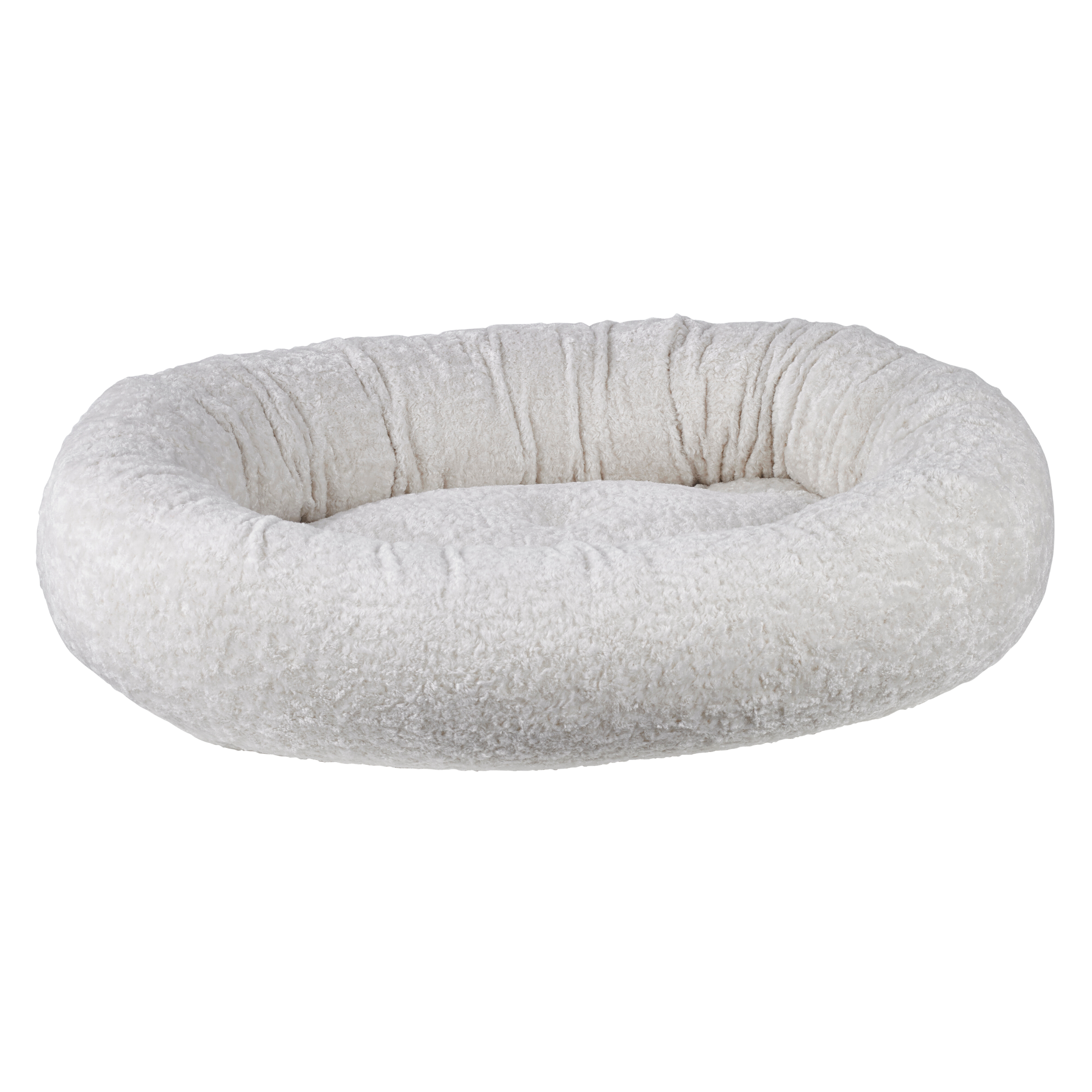 IVORY-SHEEPSKIN-DONUT-DOG-BED