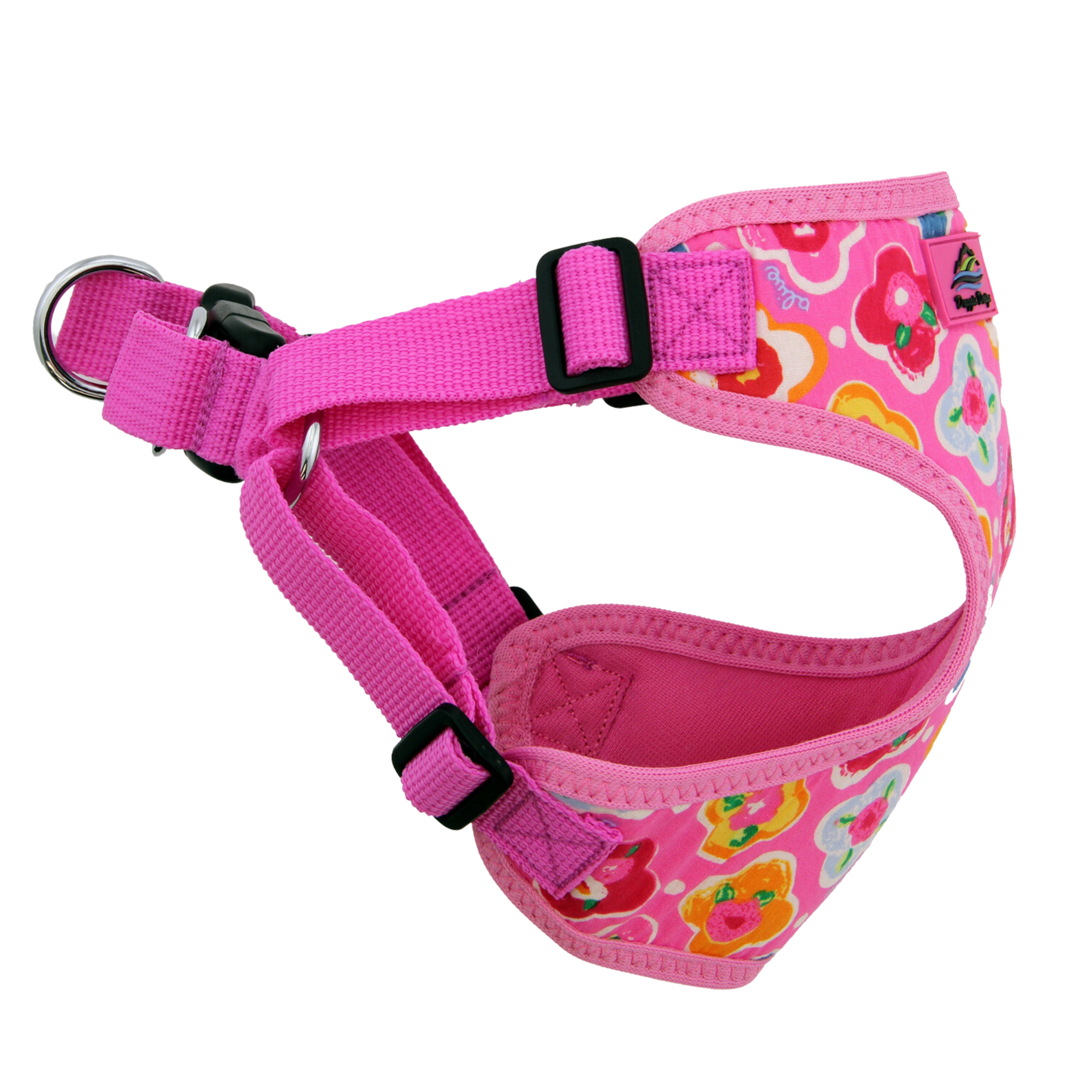 MAUI-PINK-WRAP-SNAP-DOG-HARNESS