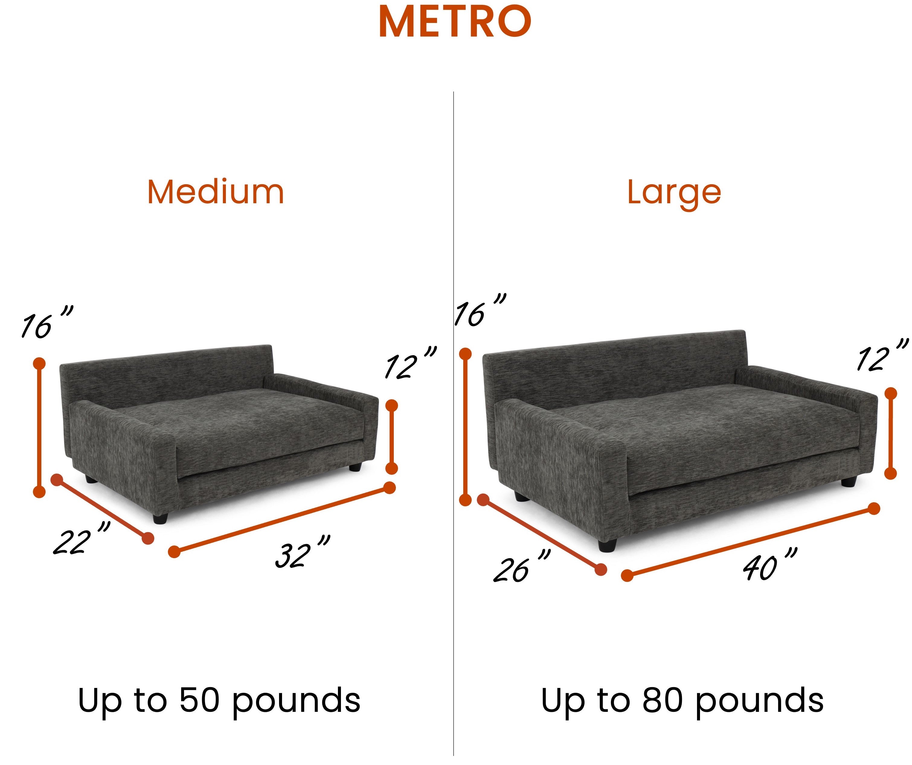 Metro Sofa Bed | Charcoal