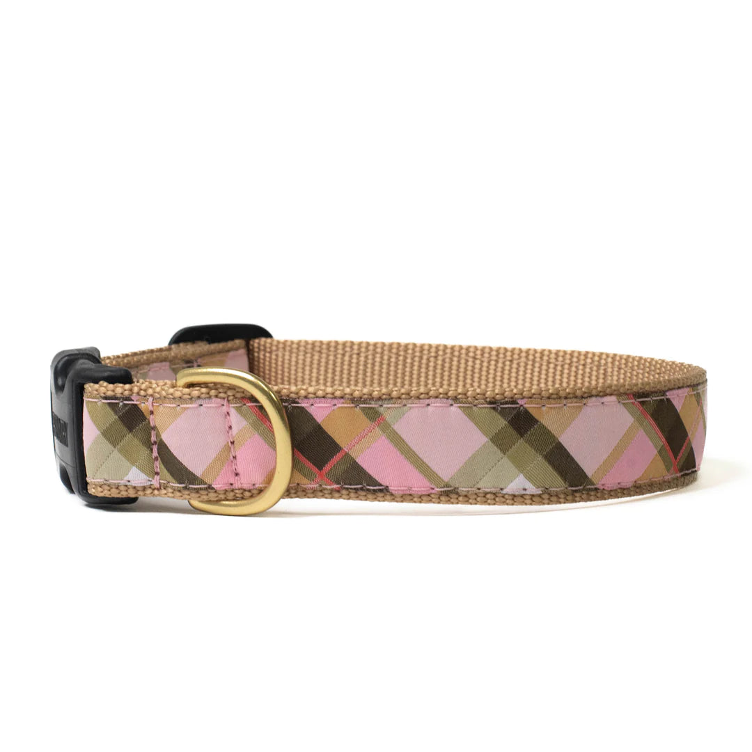 PINK-PLAID-DOG-COLLAR
