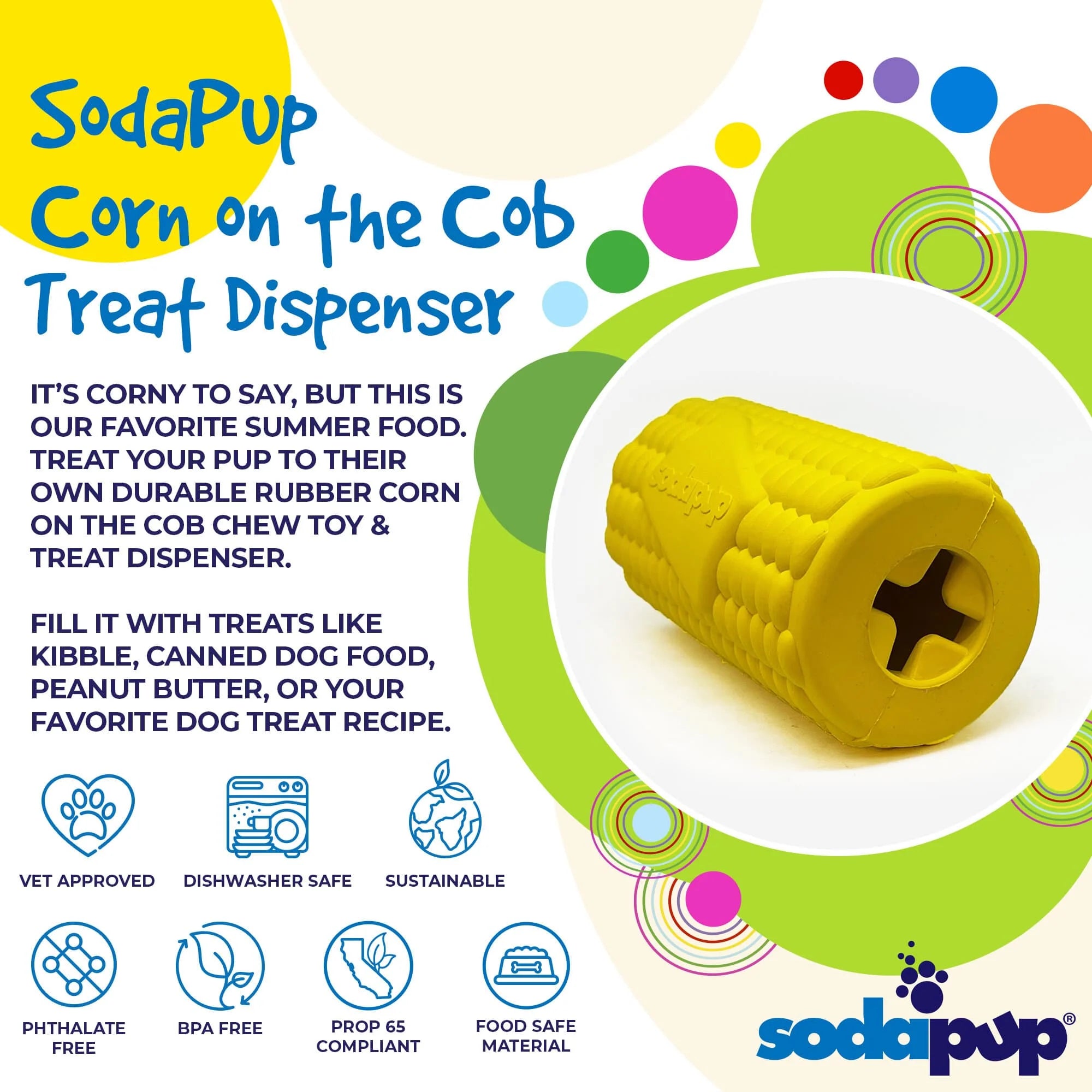 SODAPUP CORN ON THE COB TREAT DISPENSER