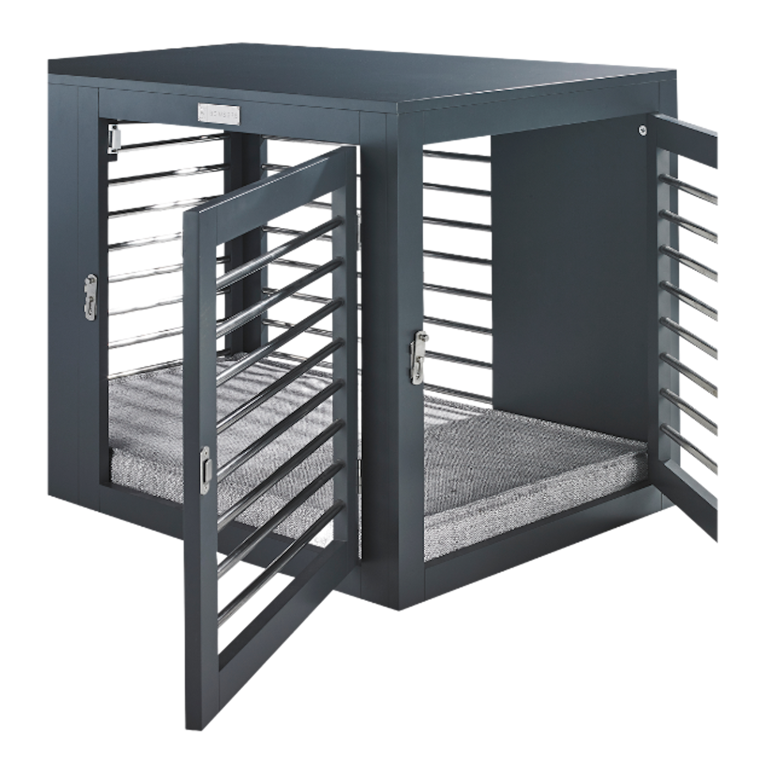 charcoal-gray-moderno-crate-dog-kennel