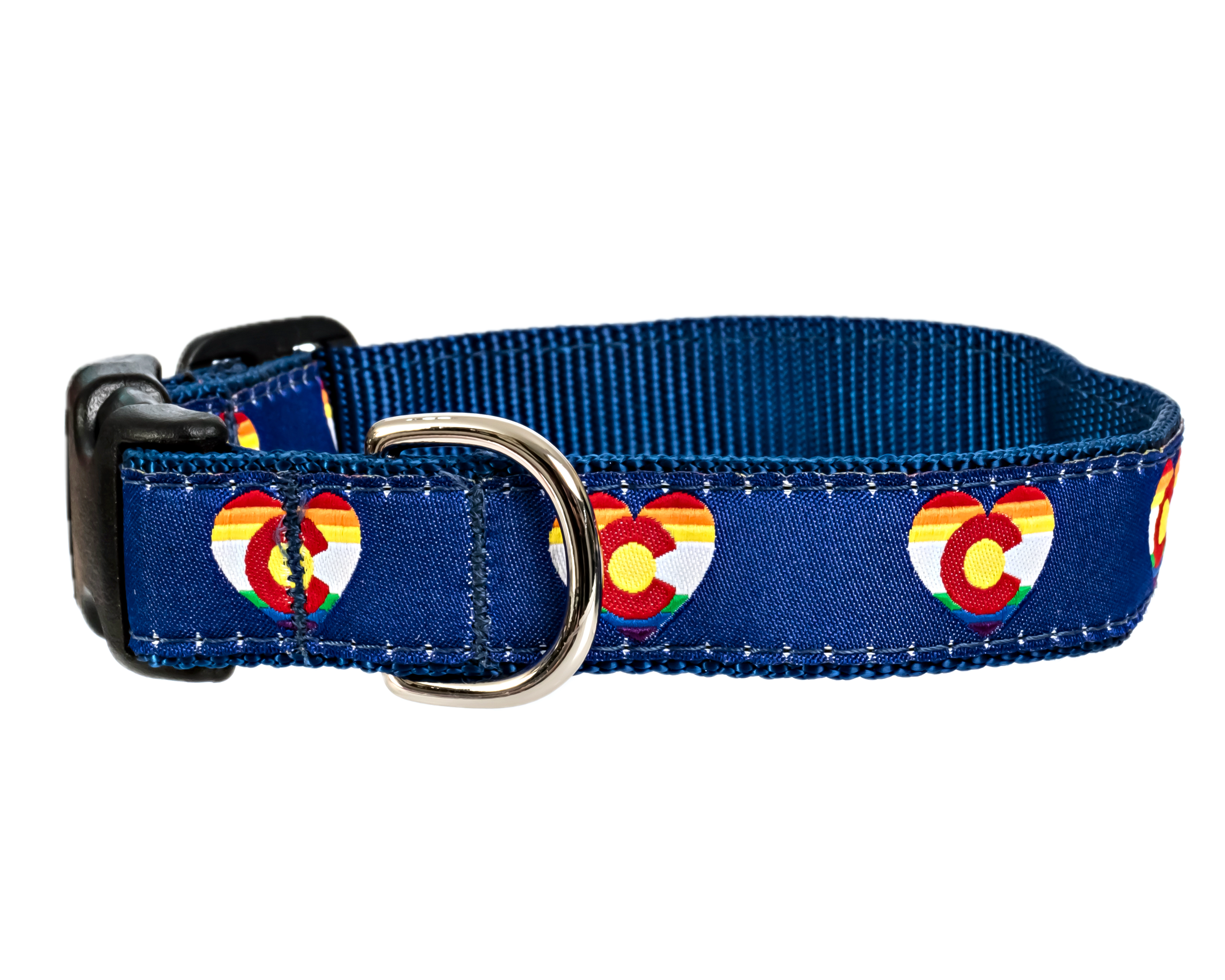 colorado-flag-rainbow-hearts-dog-collar