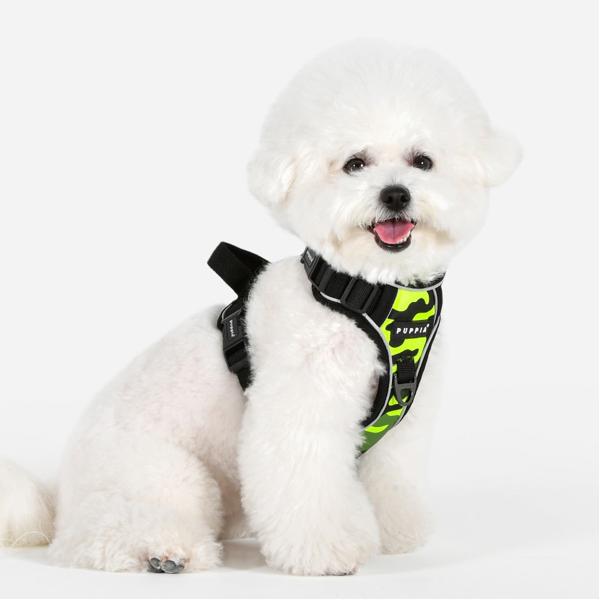 front-hook-dog-harness-neon-camo-green