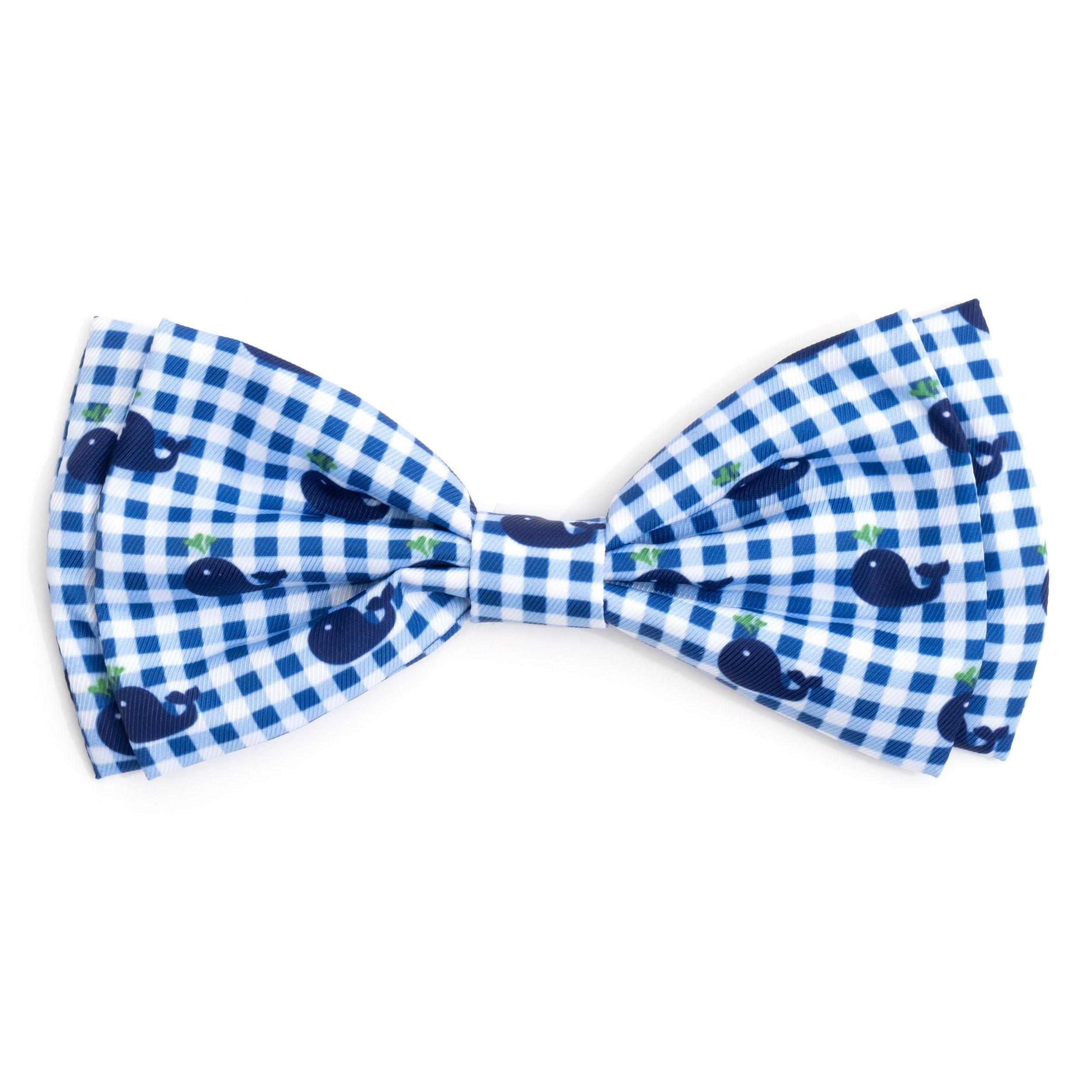 gingham-whales-dog-bow-tie