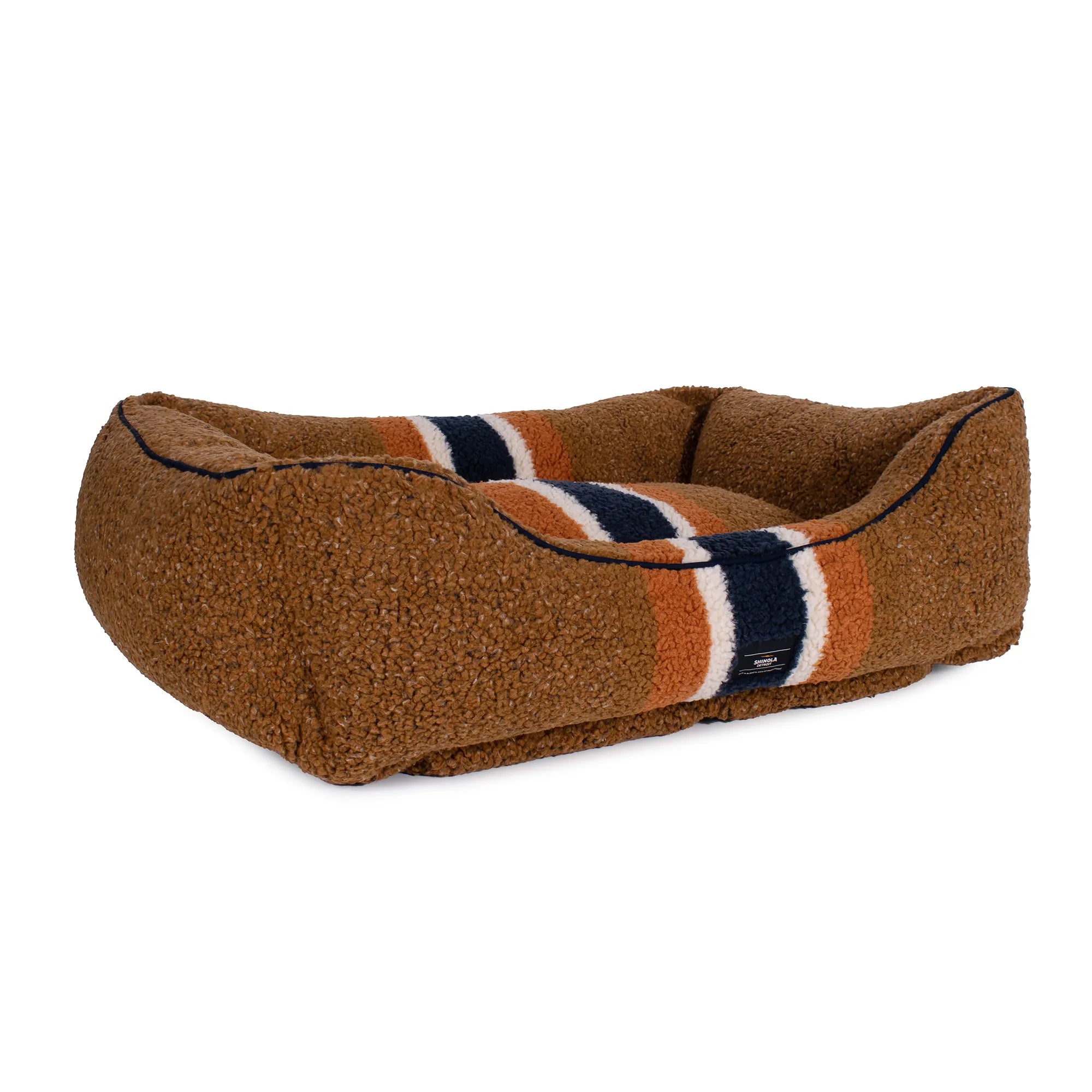 rust-berber-bolster-cuddler-shinola-dog-bed