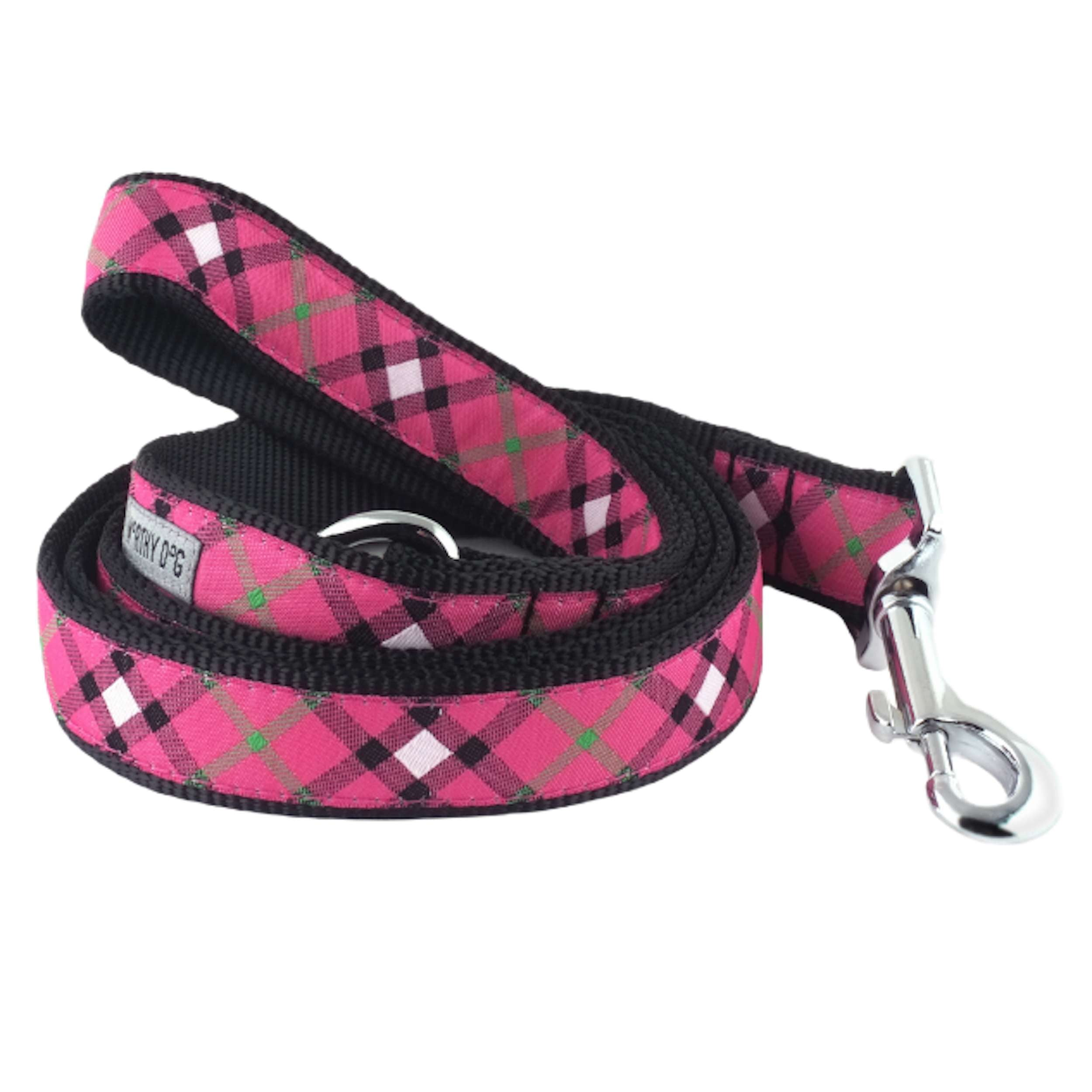 bias-plaid-pink-dog-leash