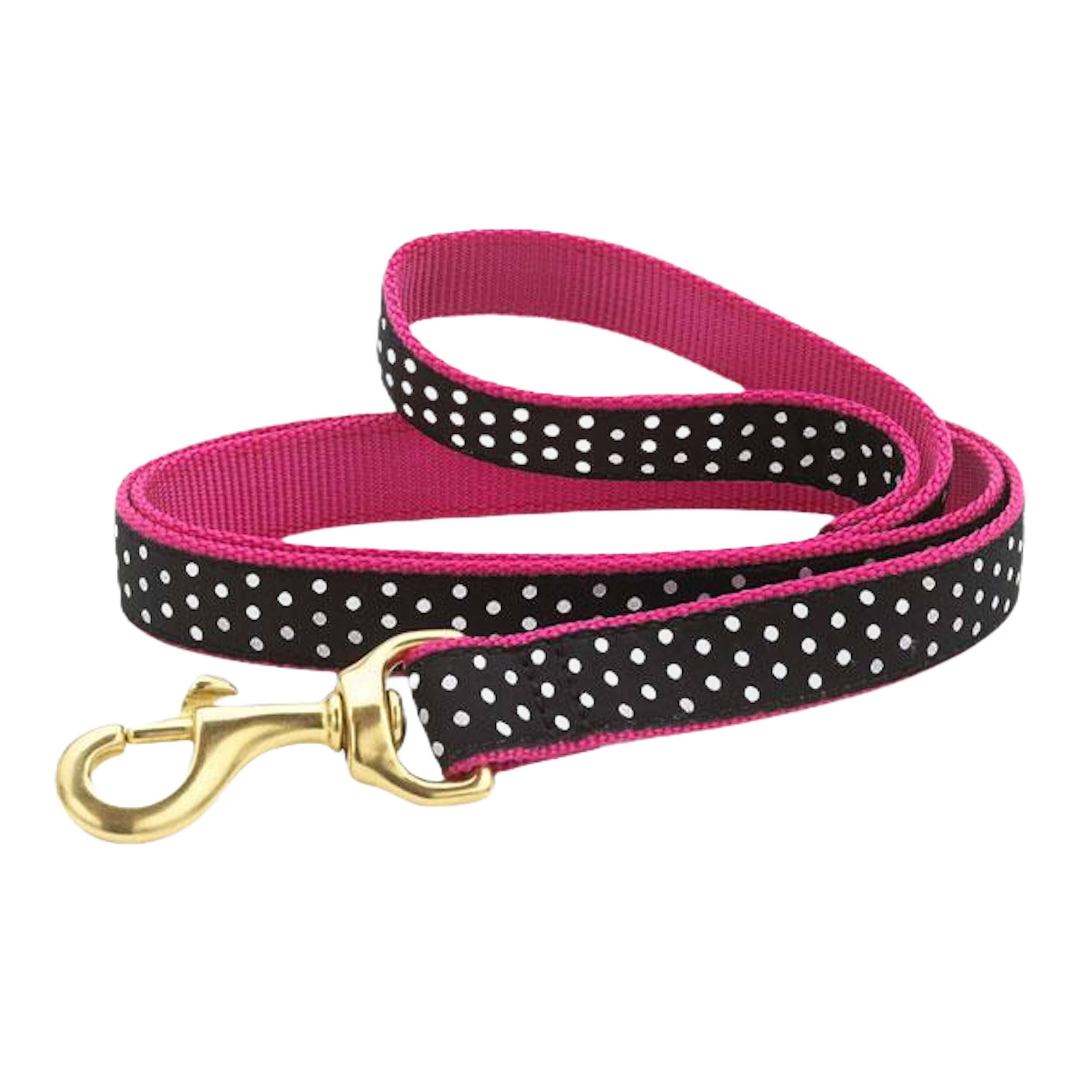 black-white-dot-dog-leash