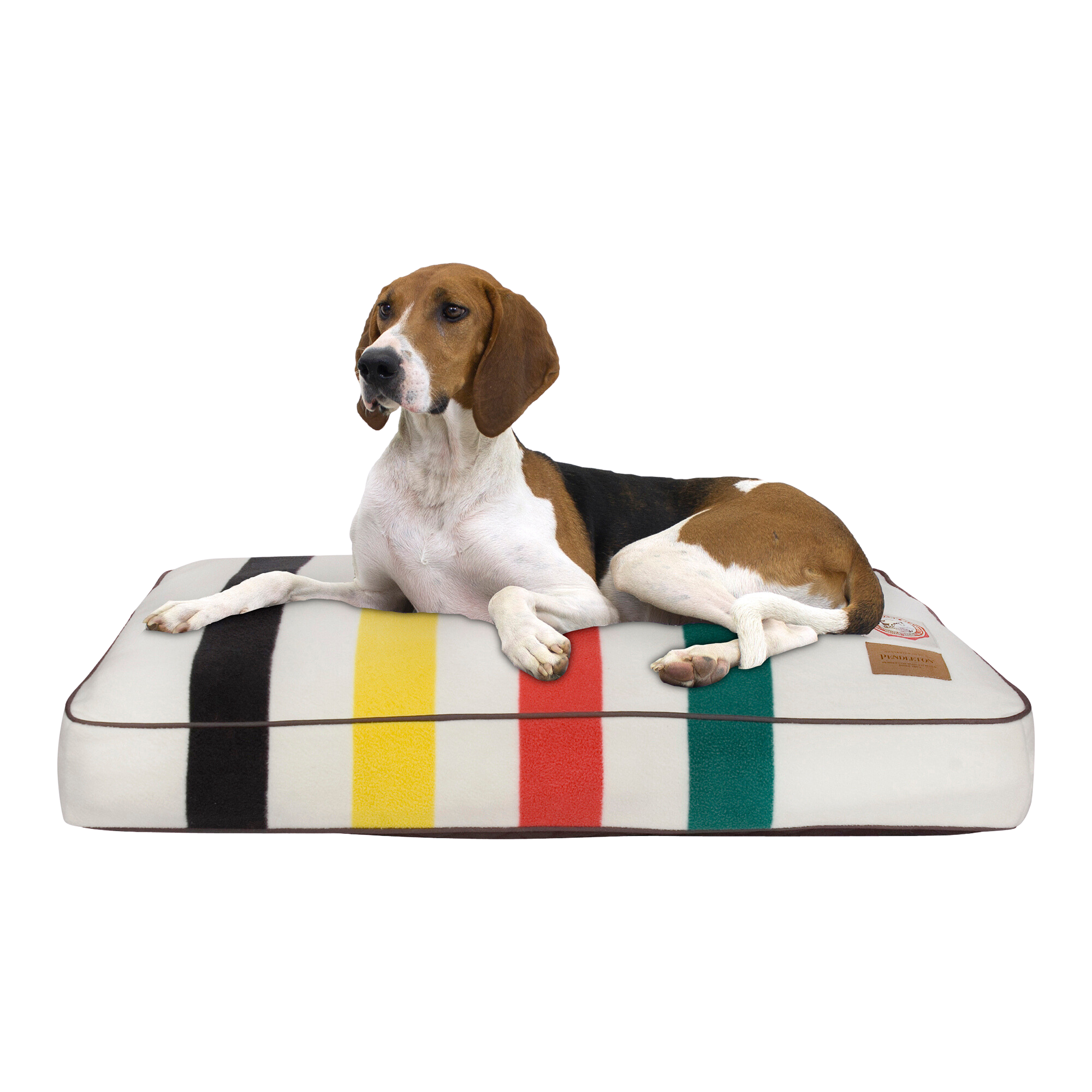 BOULDERBARKS-PENDLETON-DOG-BED-WHITE-RED-GREEN-YELLOW-GLACIER-NATIONAL-PARK