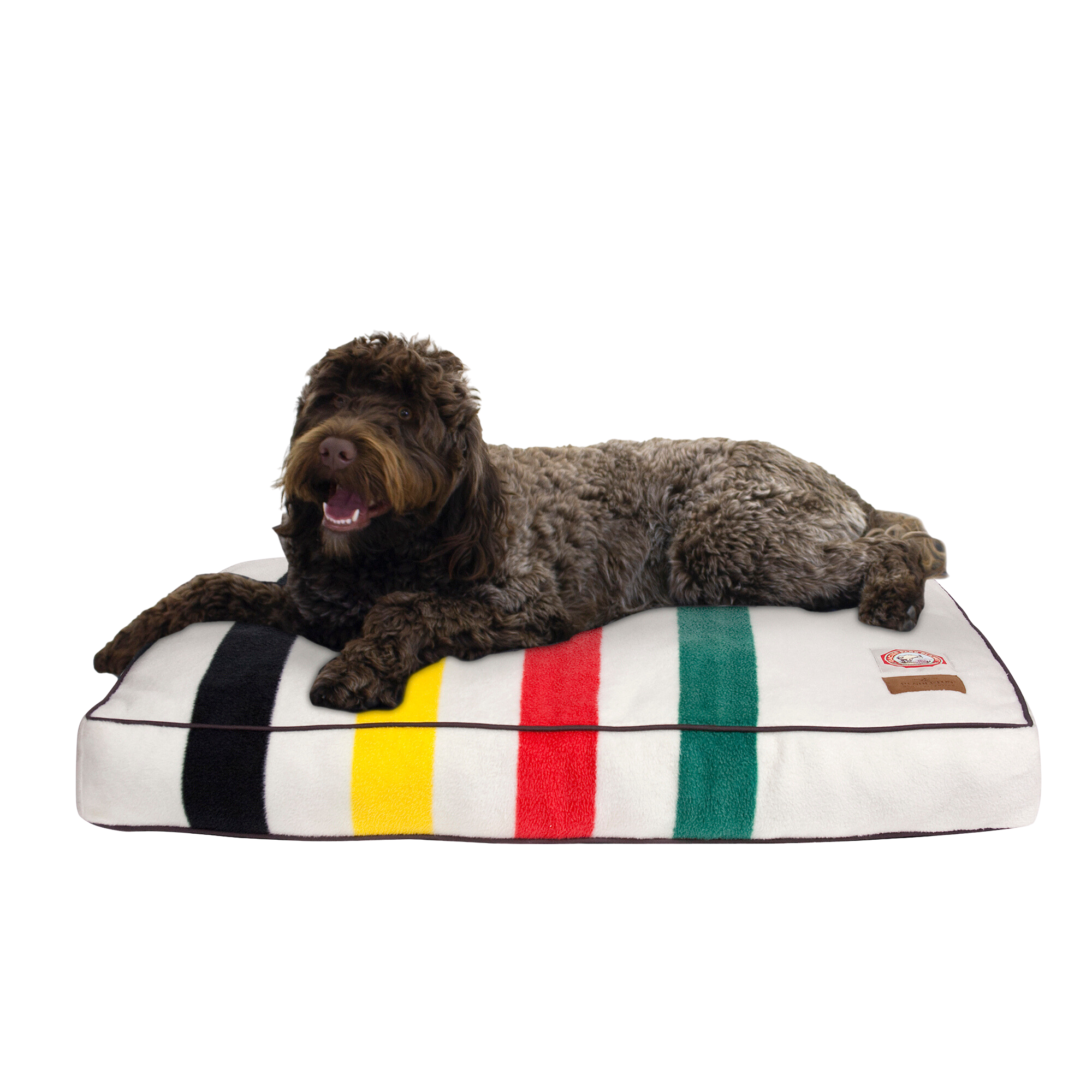 BOULDERBARKS-PENDLETON-DOG-BED-WHITE-RED-GREEN-YELLOW-GLACIER-NATIONAL-PARK