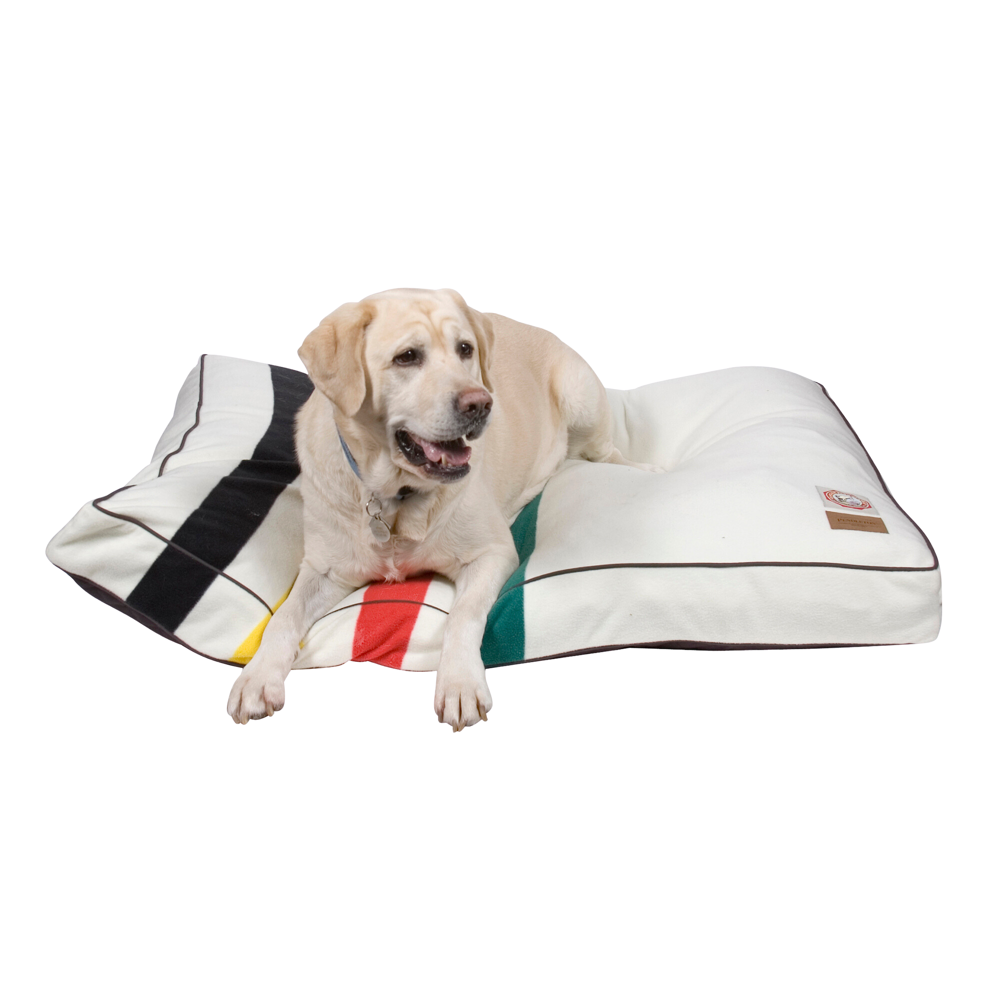 BOULDERBARKS-PENDLETON-DOG-BED-WHITE-RED-GREEN-YELLOW-GLACIER-NATIONAL-PARK