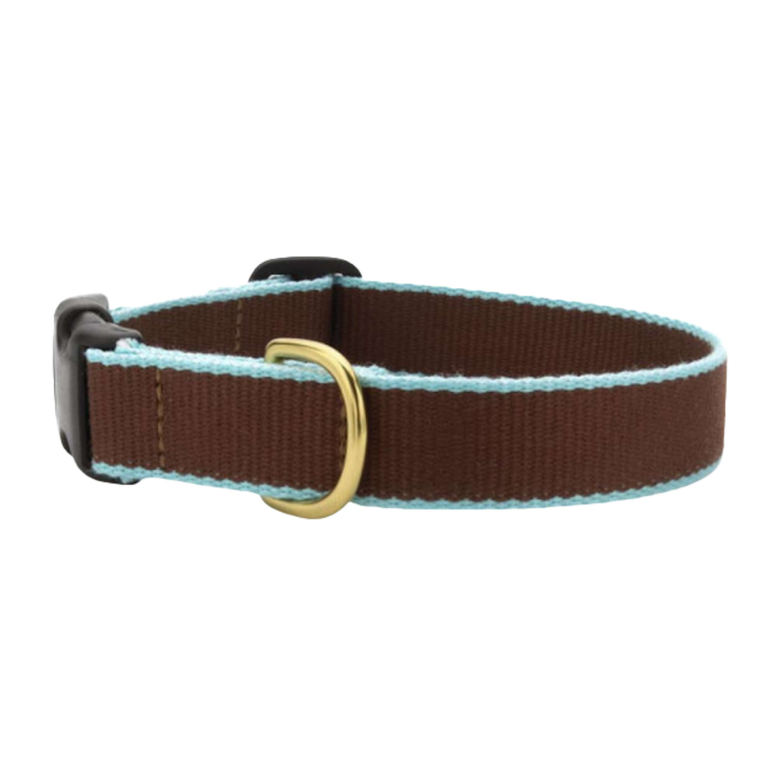 BROWN-AQUA-DOG-COLLAR