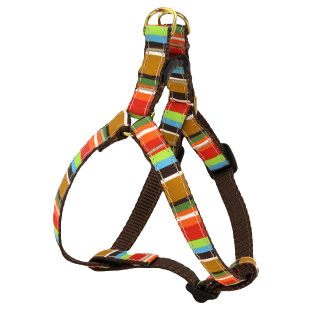 BROWN-STRIPE-DOG-HARNESS