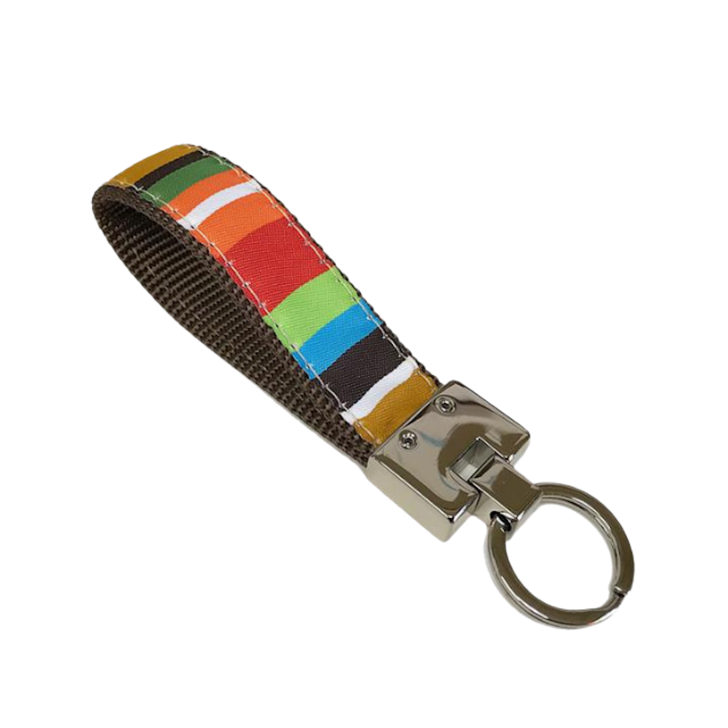 BROWN-STRIPE-DOG-KEY-RING