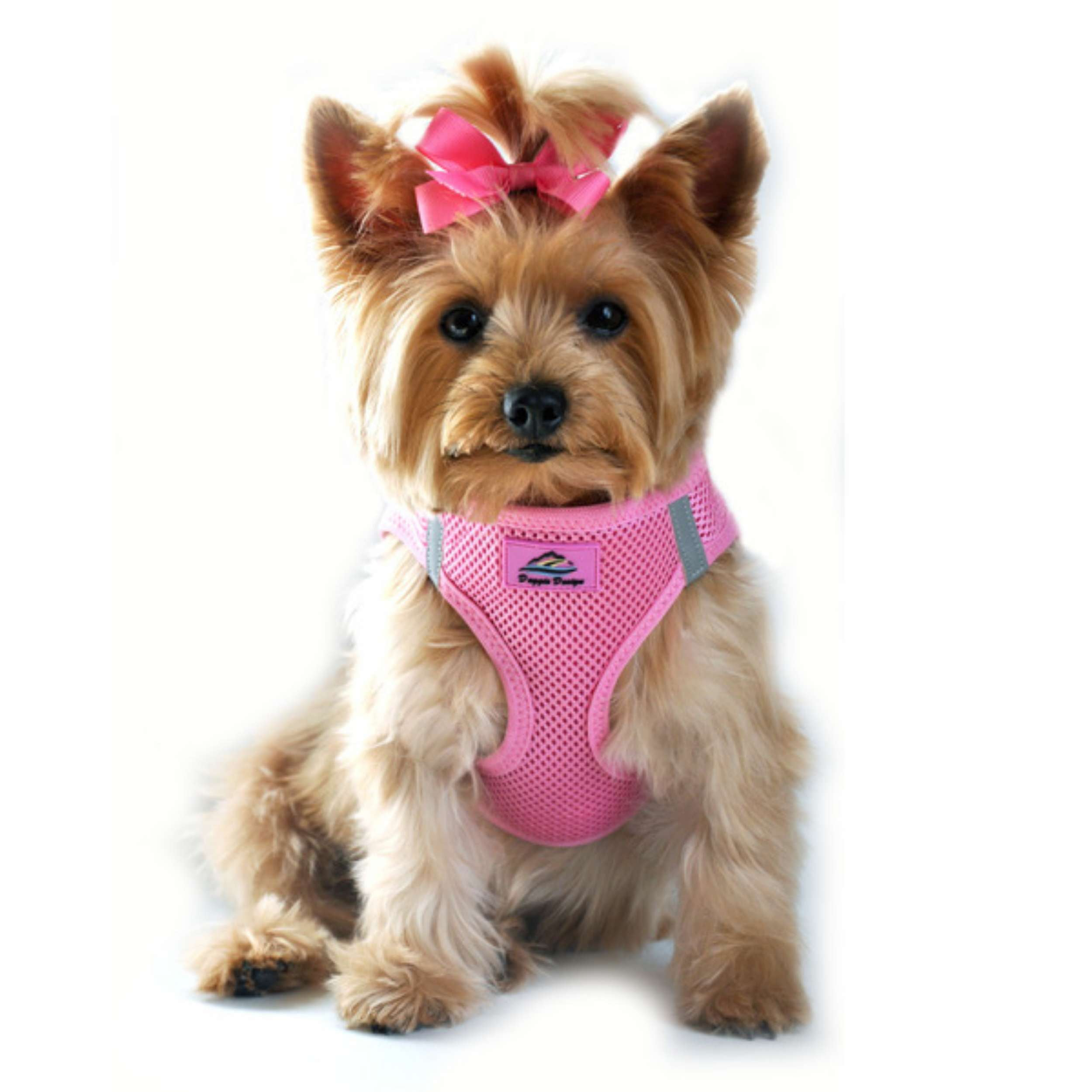 CANDY-PINK-CHOKE-FREE-MESH-DOG-HARNESS