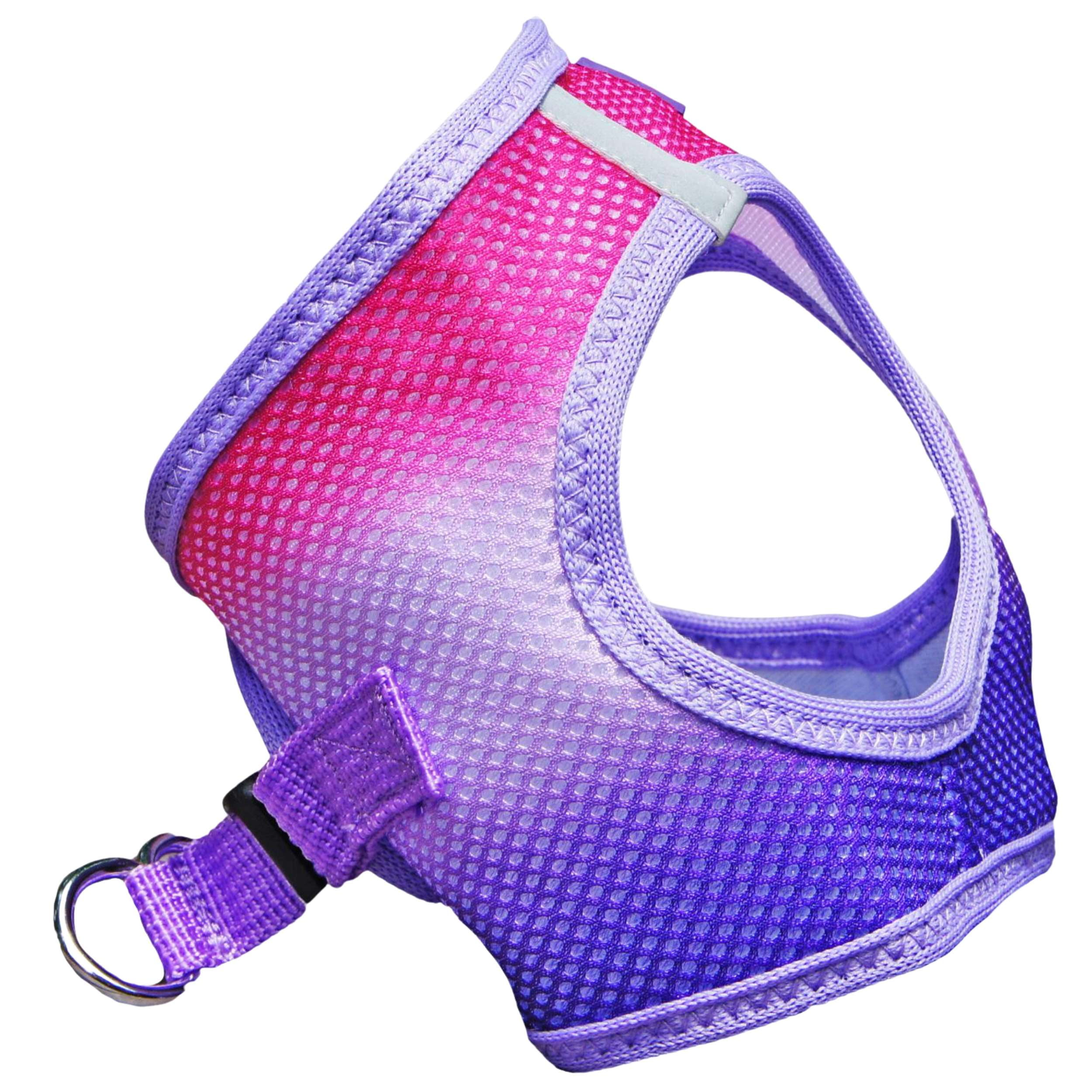 CHOKE-FREE-MESH-DOG-HARNESS-OMBRE-RASPBERRY-SUNDAE