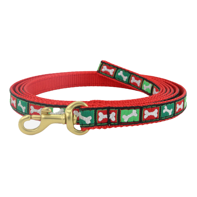 CHRISTMAS-BONES-DOG-LEASH-SMALL-BREED-TEACUP