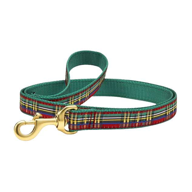 christmas-sparkle-plaid-dog-leash