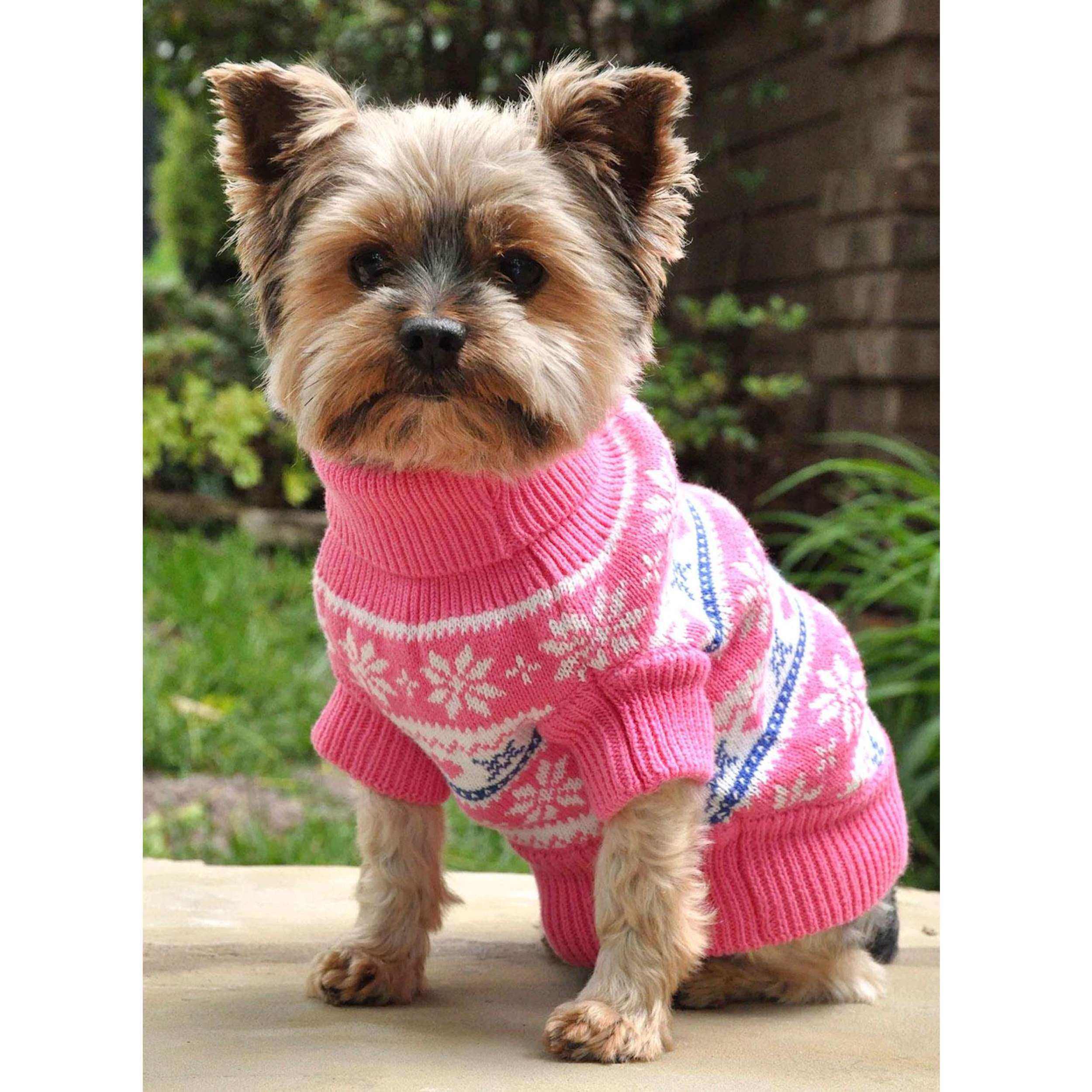 COMBED-COTTON-CABLE-KNIT-DOG-SWEATER-SNOWFLAKE-HEARTS-PINK