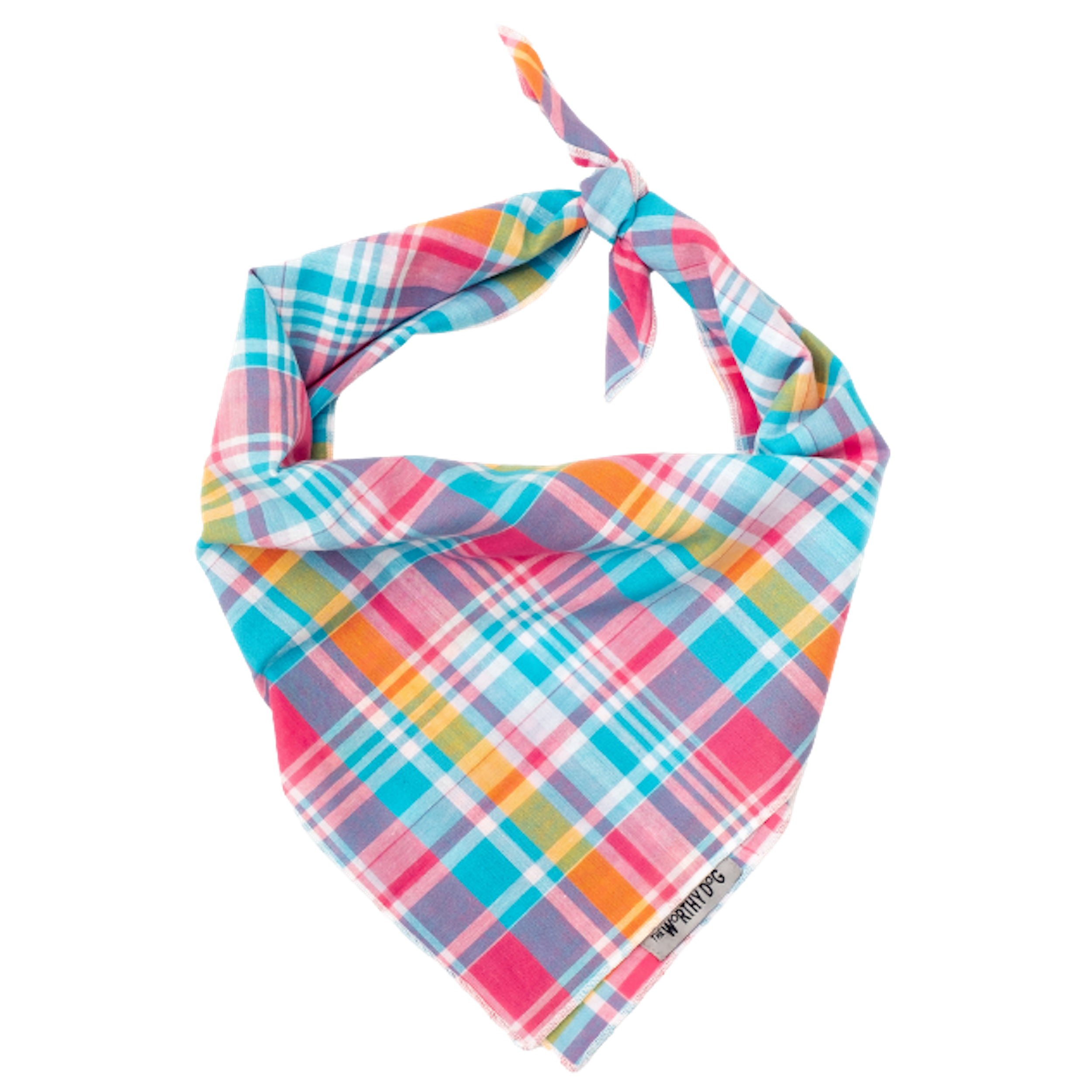 DOG-BANDANA-PINK-AQUA-MADRA