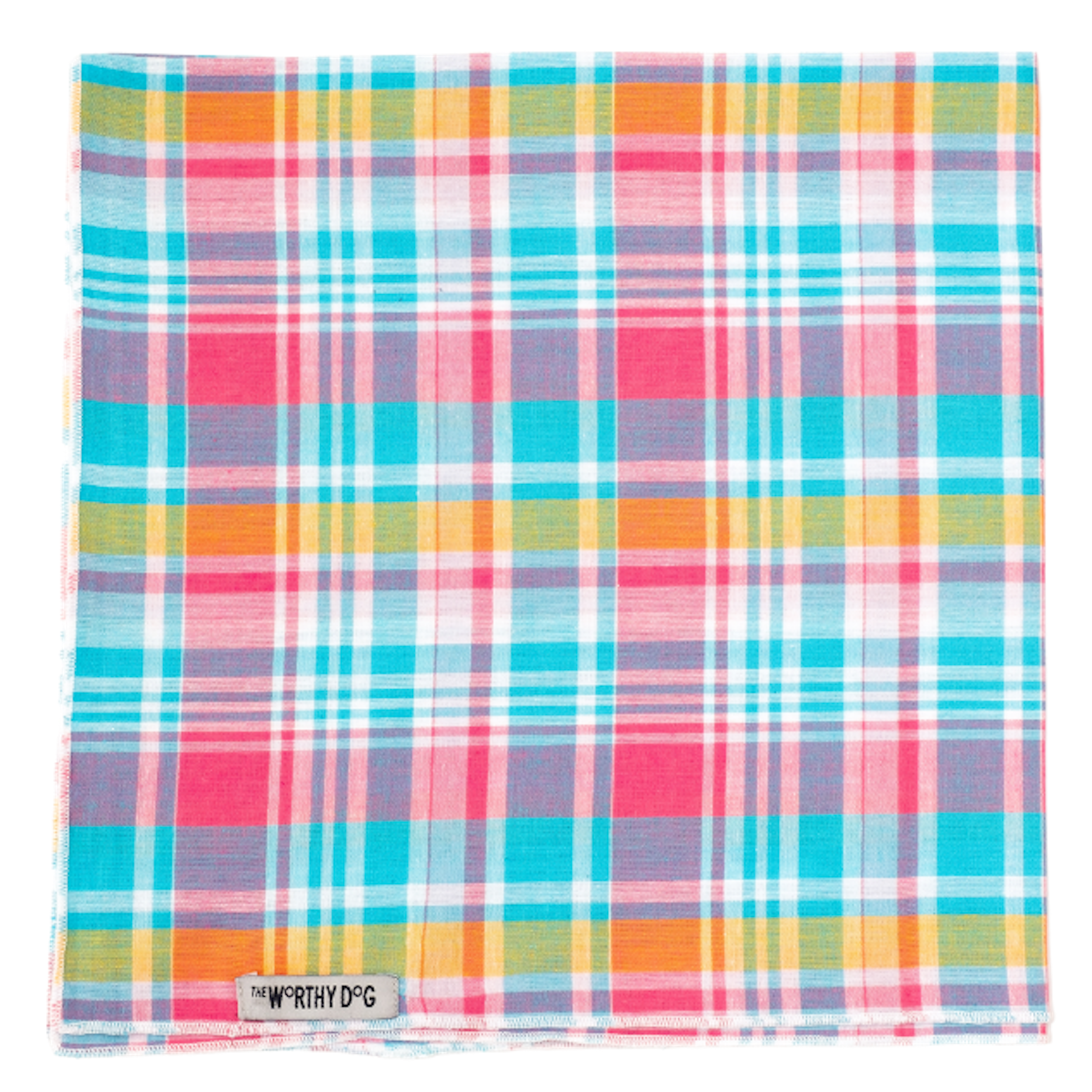 DOG-BANDANA-PINK-AQUA-MADRAS