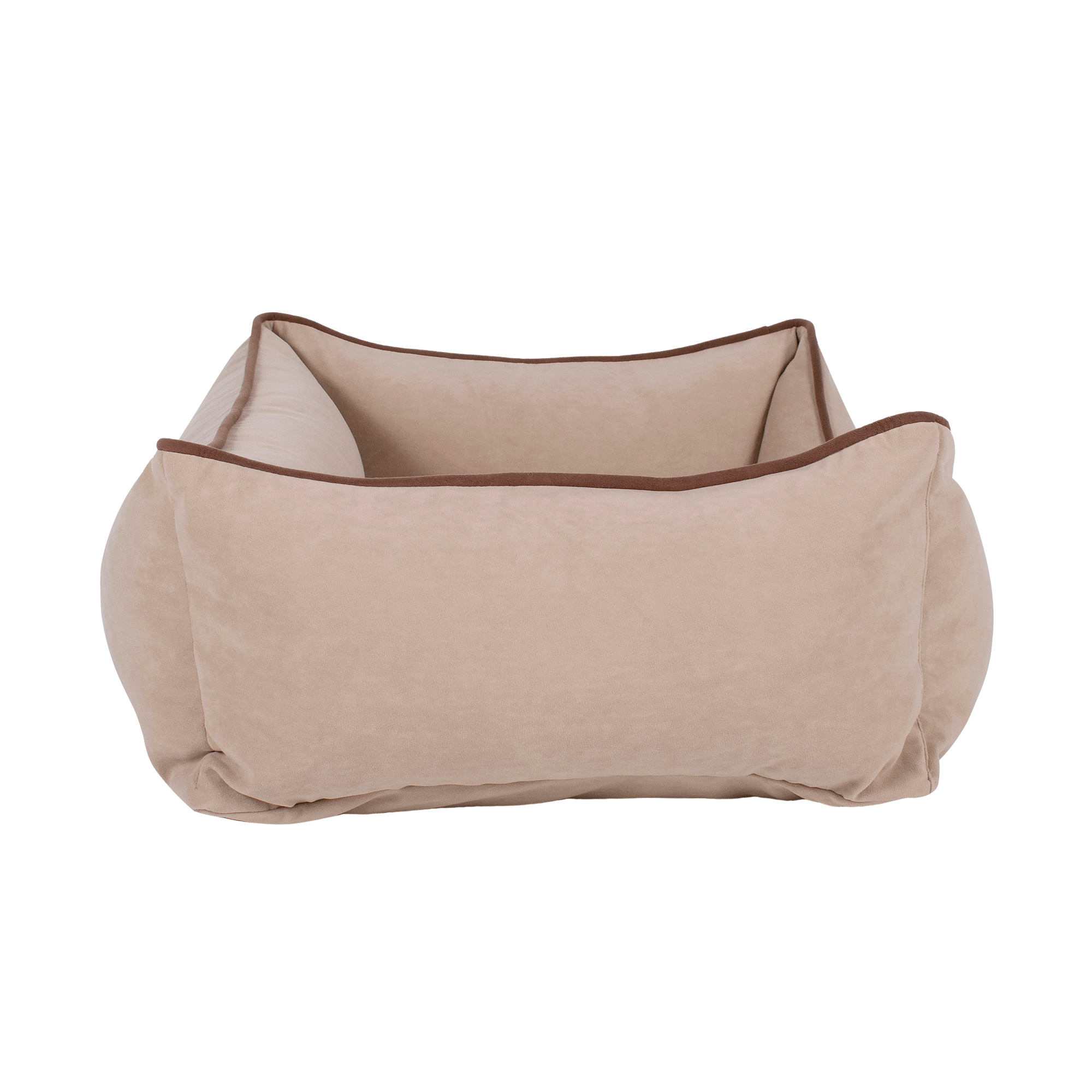 DOG-BED-MICROFIBER-LOW-PROFILE-BOLSTER-LINEN