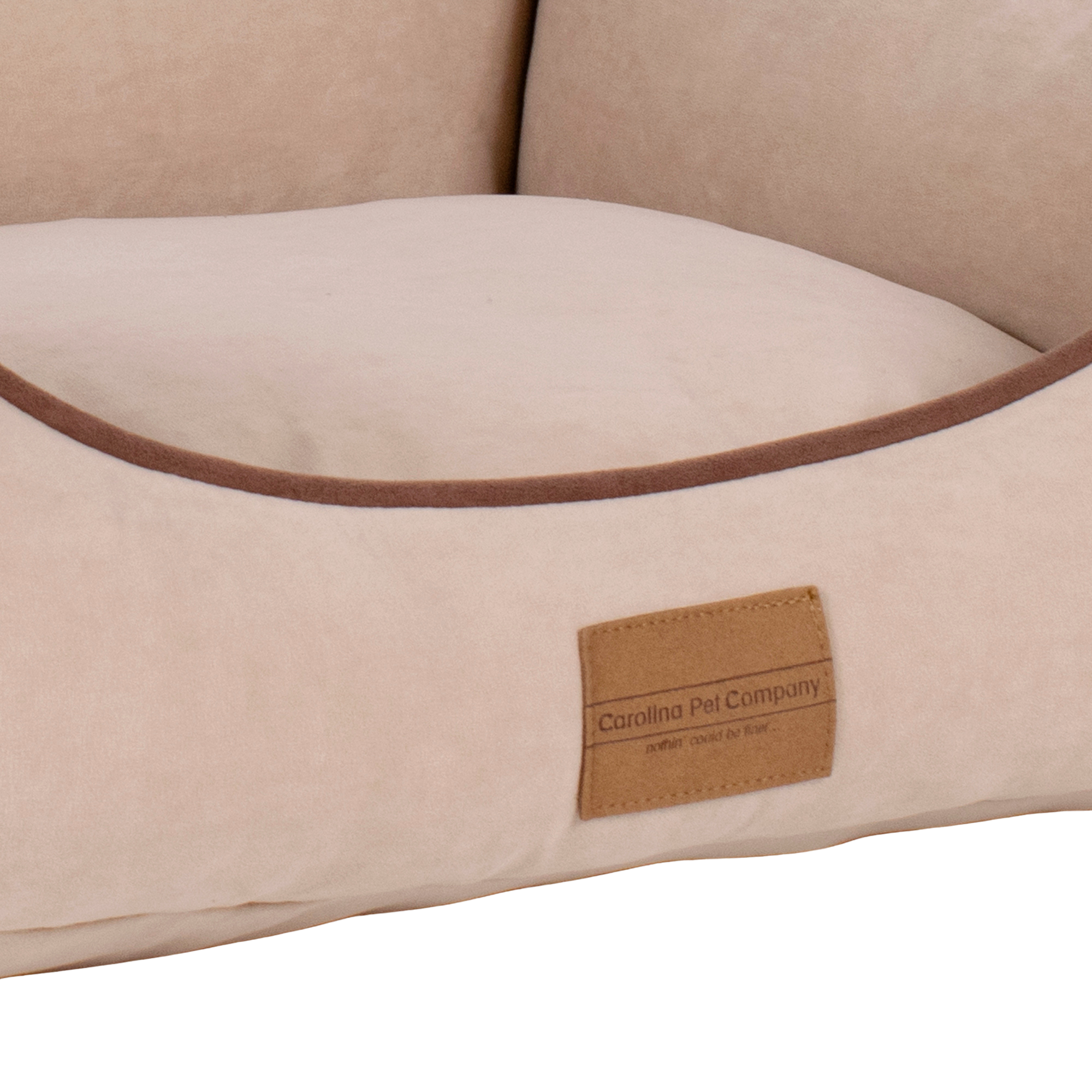 DOG-BED-MICROFIBER-LOW-PROFILE-BOLSTER-LINEN