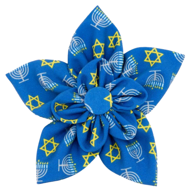 DOG-COLLAR-SLIDER-FLOWER-HANUKKAH