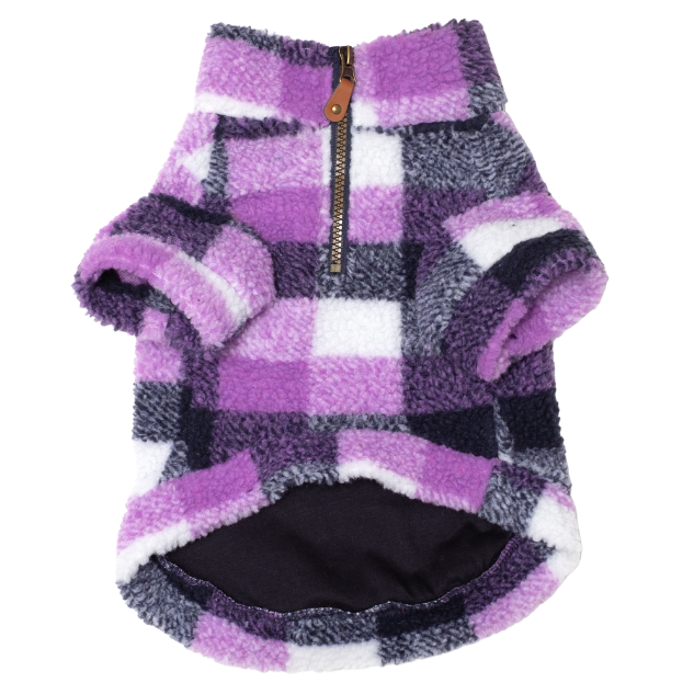 DOG-FLEECE-PULLOVER-PURPLE-AND-NAVY-PLAID