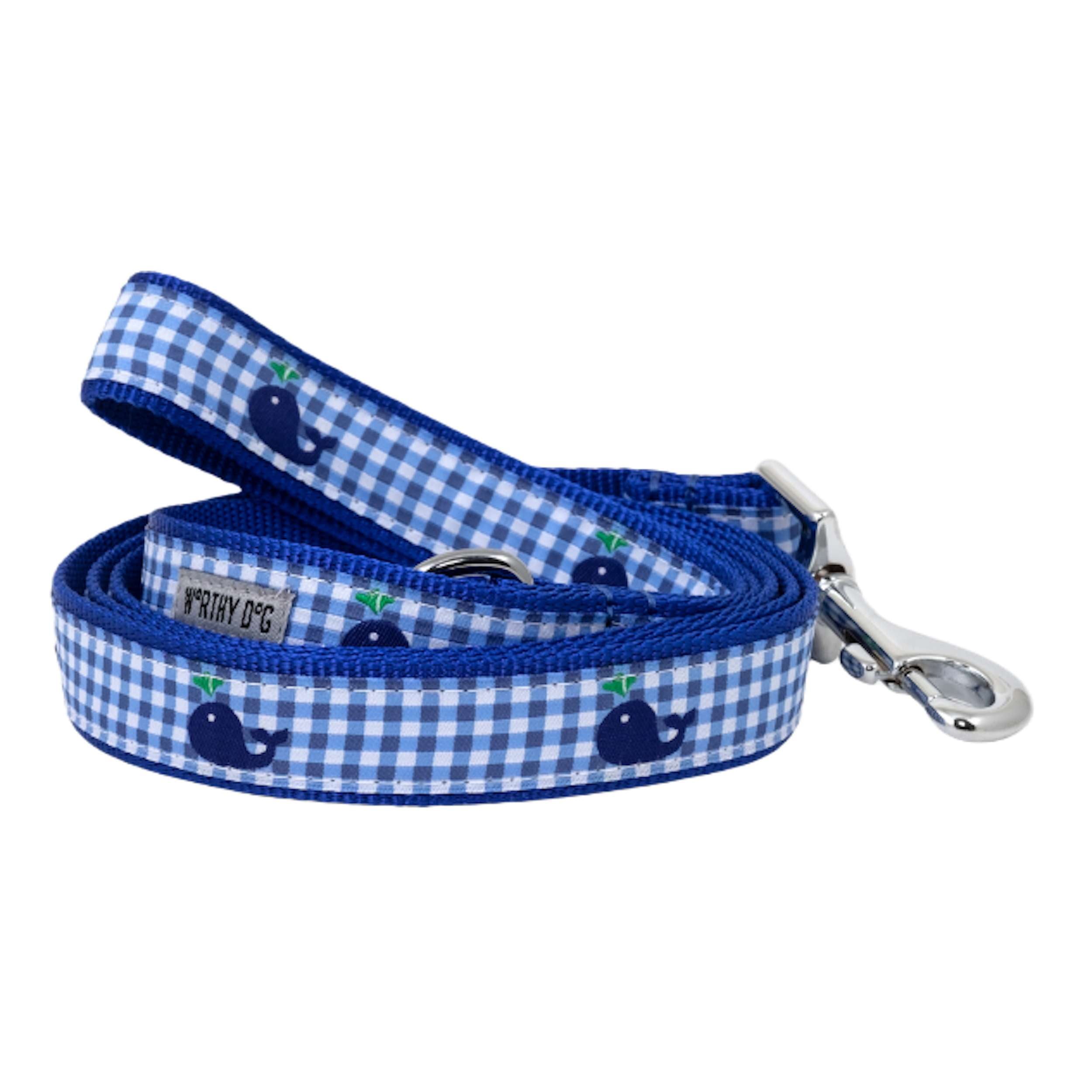 gingham-whales-dog-leash