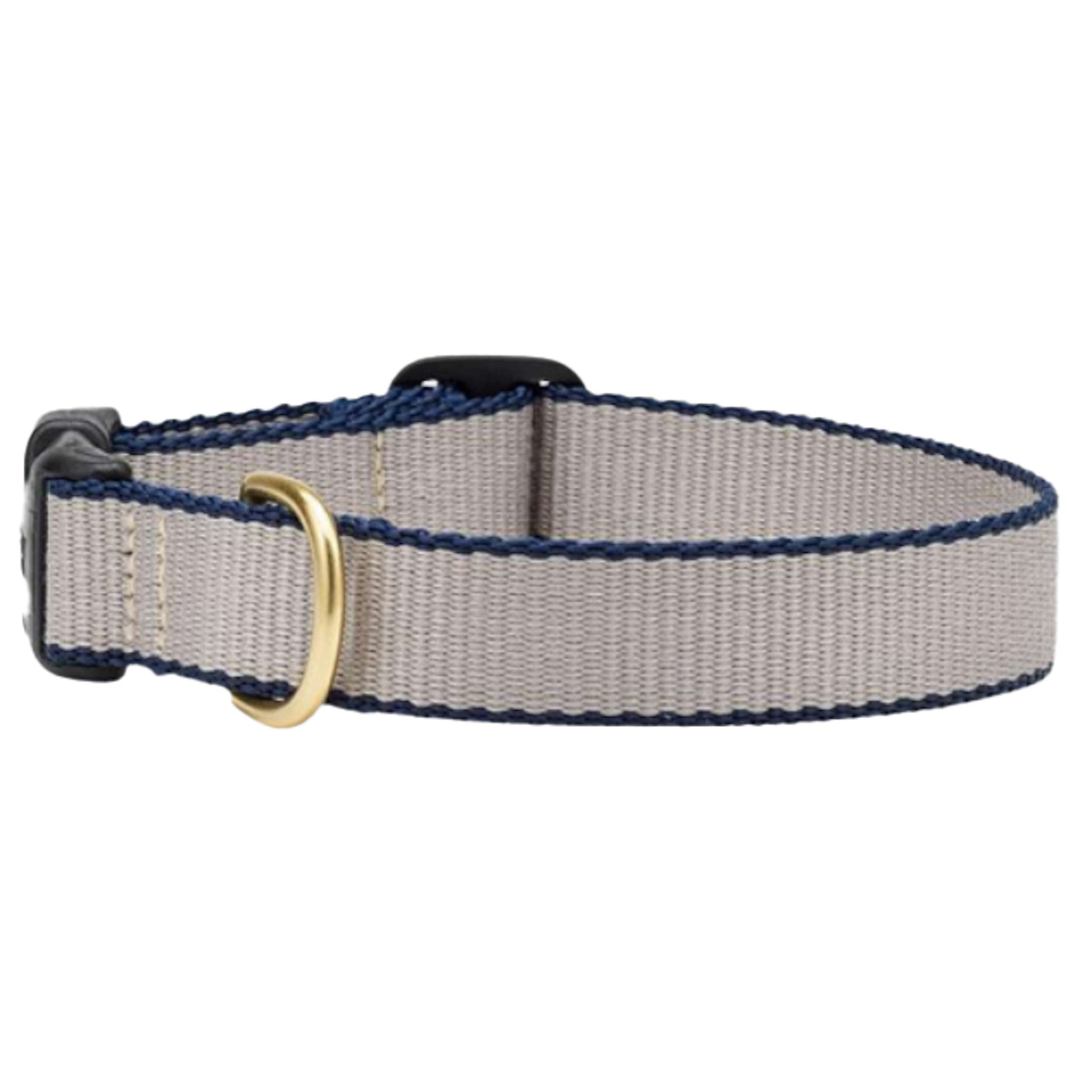 GRAY-NAVY-DOG-COLLAR