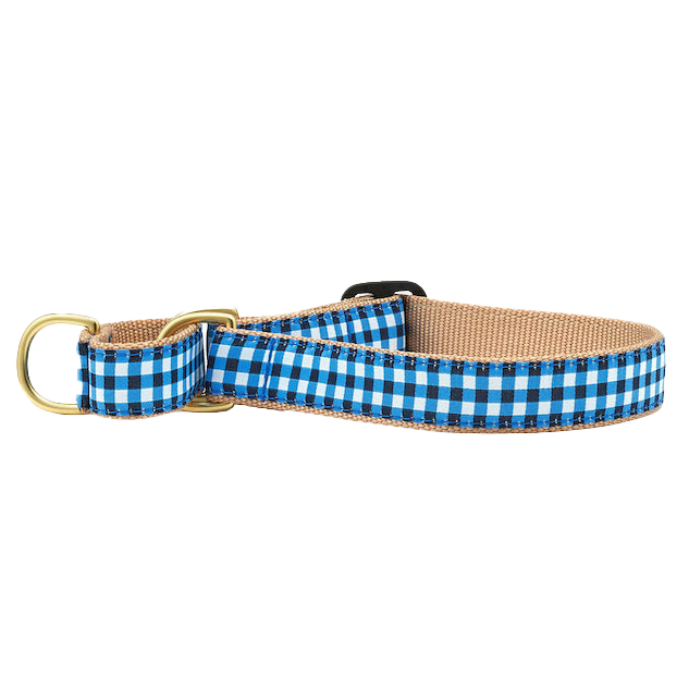 NAVY-GINGHAM-DOG-COLLAR-MARTINGALE-NO-PULL