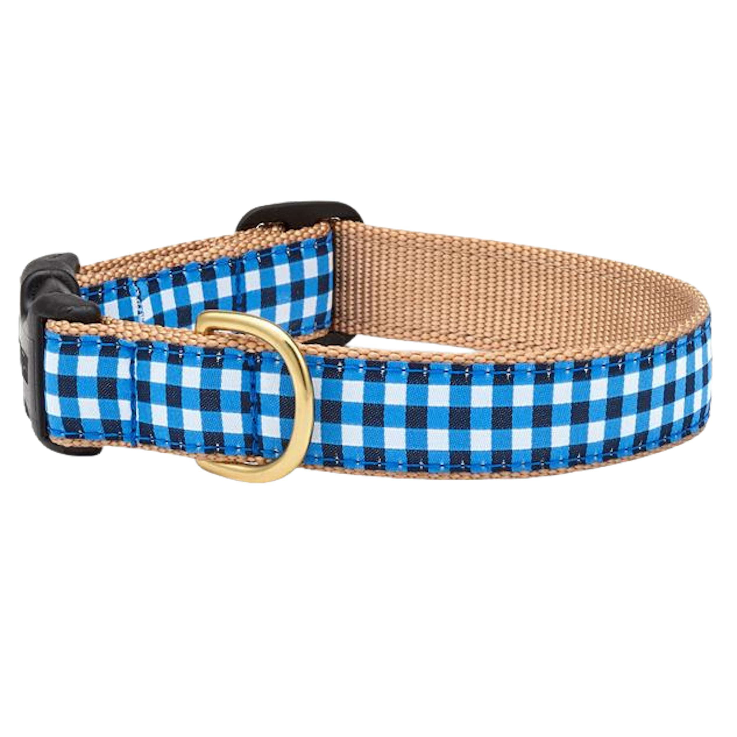 NAVY-GINGHAM-DOG-COLLAR