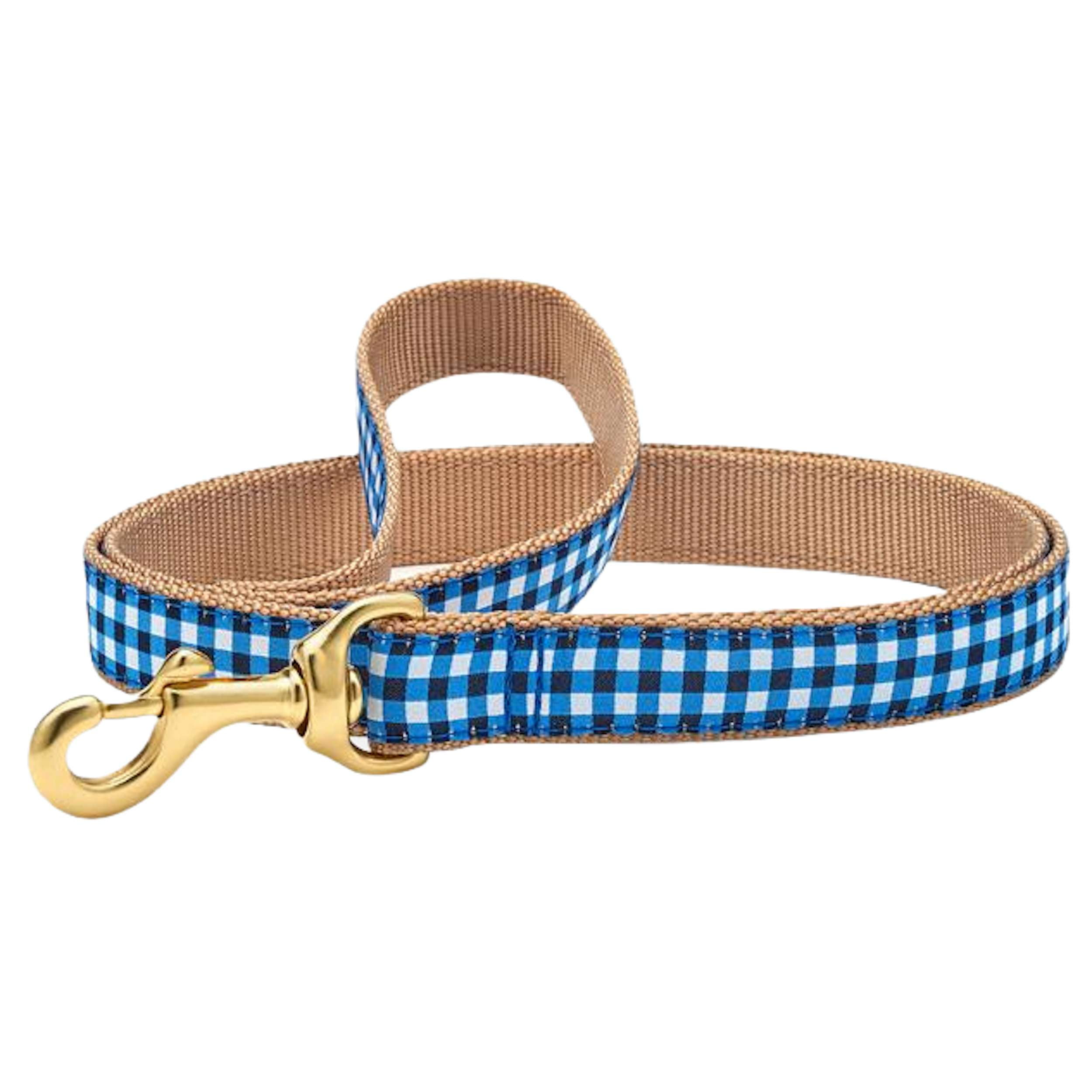 navy-gingham-dog-leash