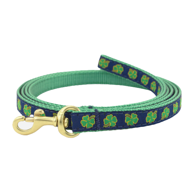 NAVY-SHAMROCK-ST-PATRICKS-DAY-DOG-LEASH-SMALL-BREED-TEACUP