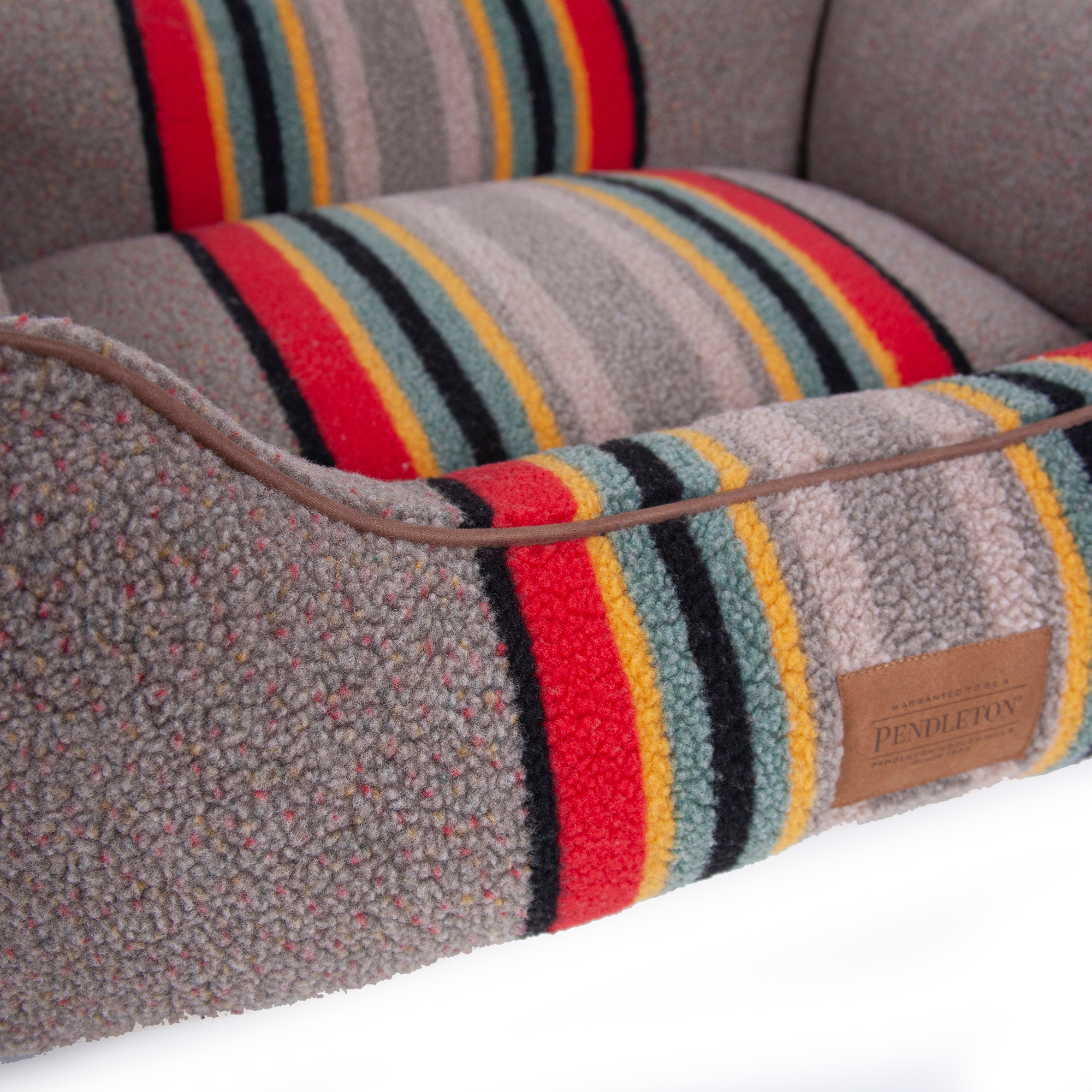 PENDLETON-DOG-BOLSTER-BED-VINTAGE-CAMP-MINERAL-UMBER