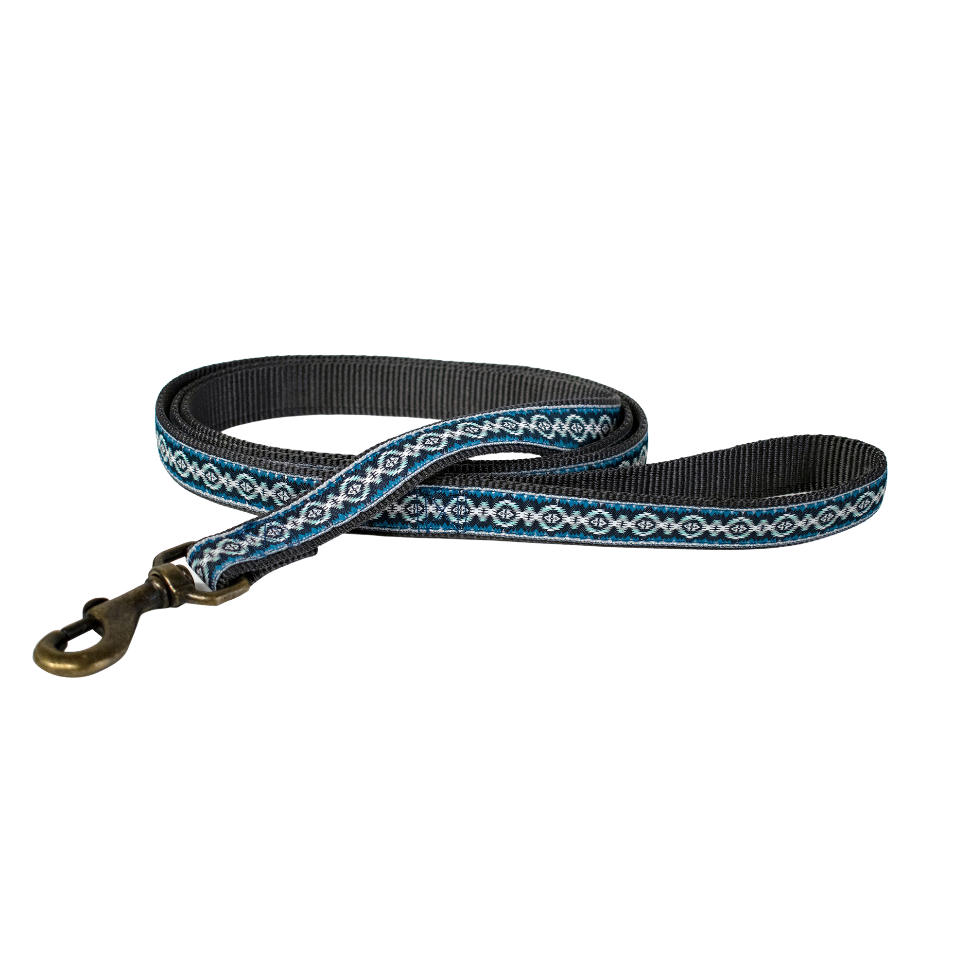 PENDLETON-DOG-COLLAR-LEASH-BLUE-GRAY-WHITE-PAPAGO-PARK-CLASSICS-COLLECTION