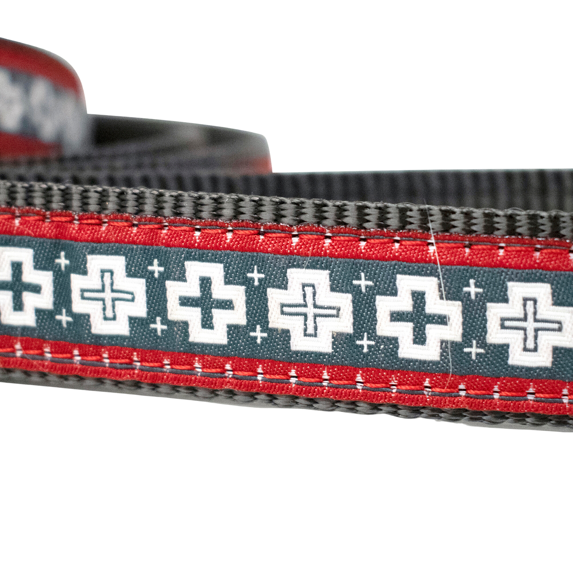 PENDLETON-DOG-COLLAR-LEASH-WHITE-RED-GRAY-SAN-MIGUEL-CLASSICS-COLLECTION