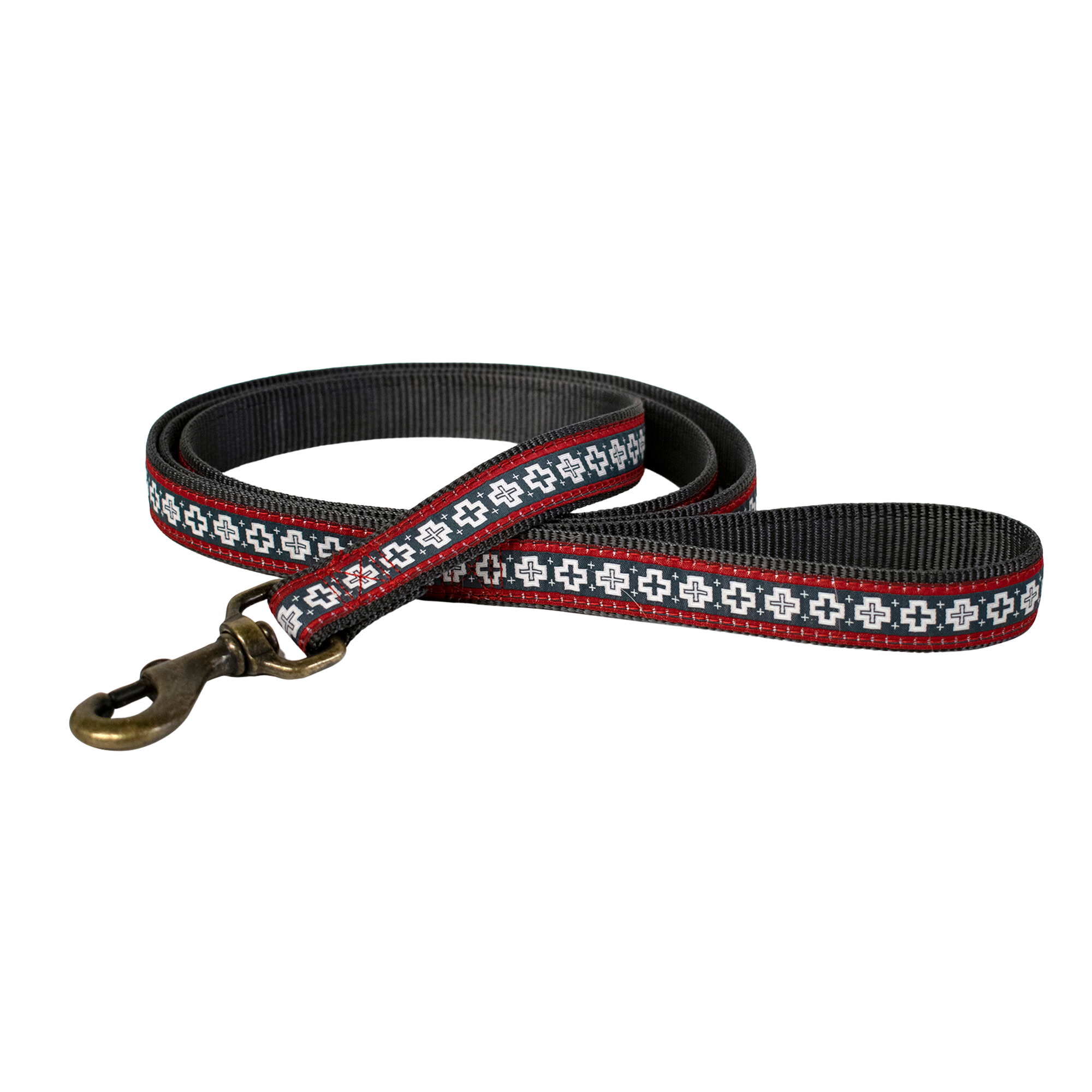 PENDLETON-DOG-COLLAR-LEASH-WHITE-RED-GRAY-SAN-MIGUEL-CLASSICS-COLLECTION