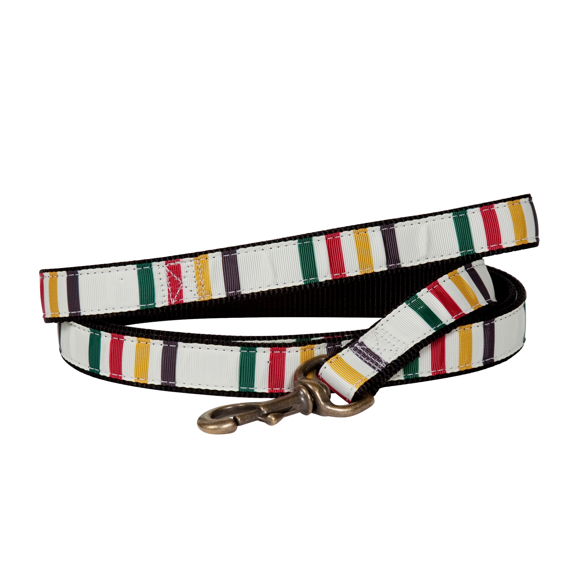 PENDLETON-DOG-COLLAR-LEASH-WHITE-RED-GREEN-YELLOW-GLACIER-NATIONAL-PARK