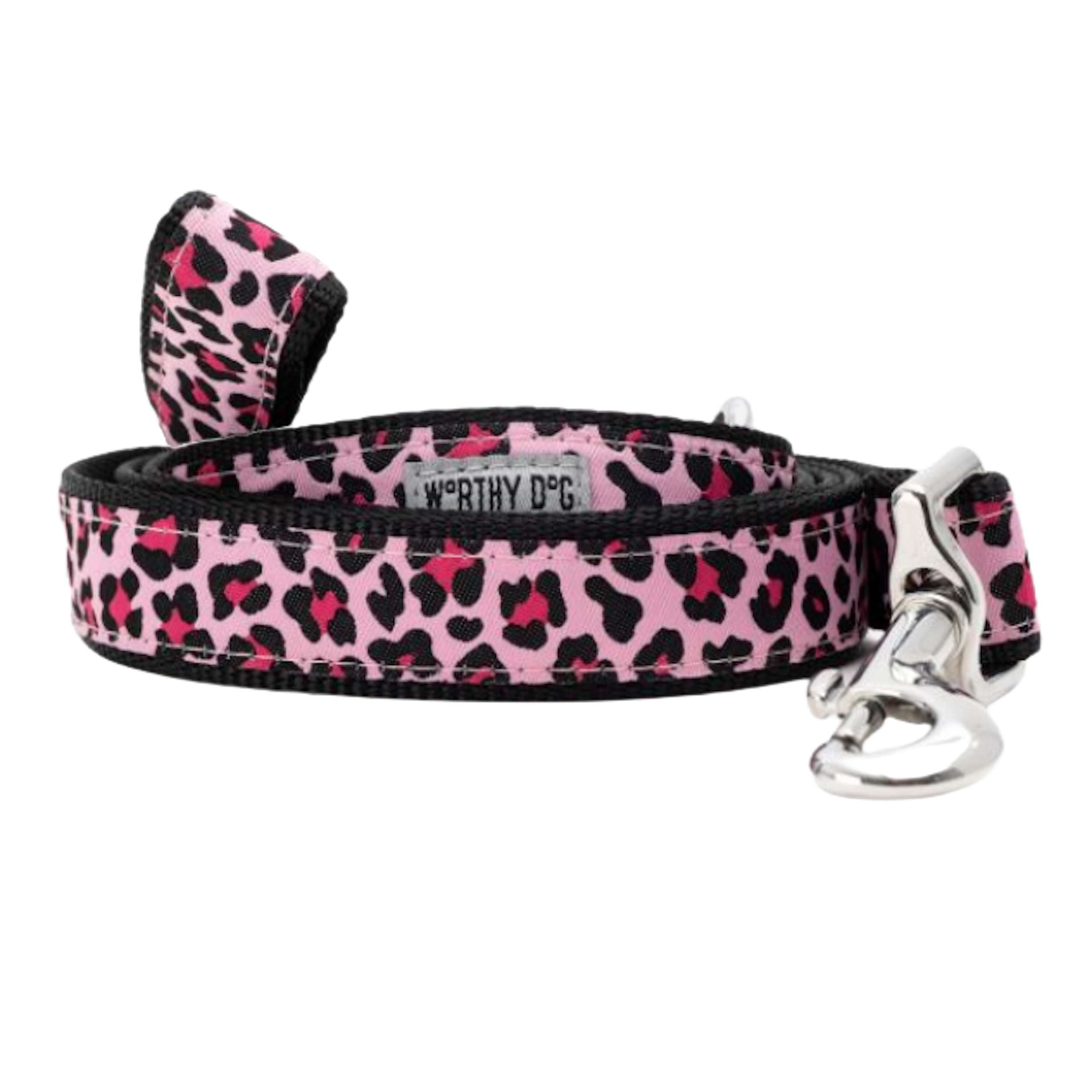 PINK-LEOPARD-PRINT-DOG-LEASH