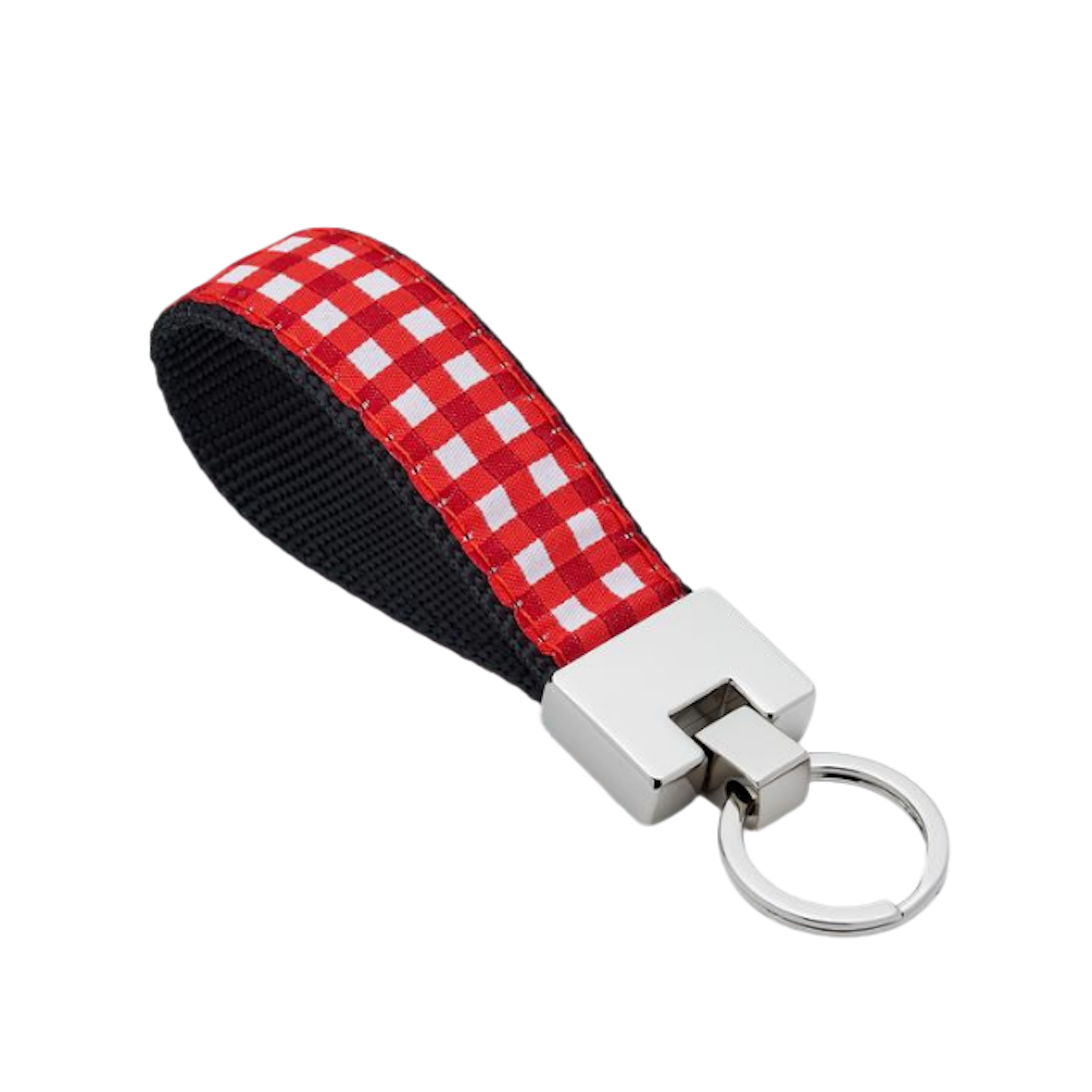RED-GINGHAM-DOG-KEY-RING
