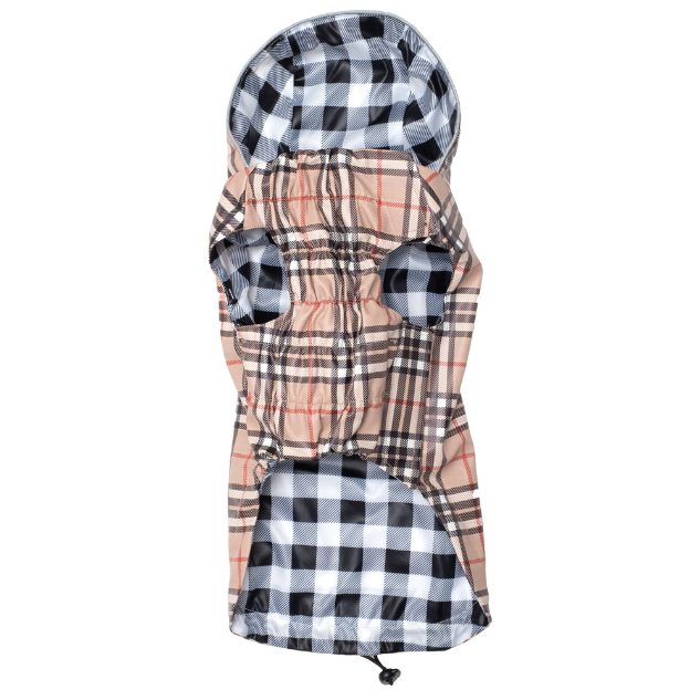 TAN-PLAID-LONDON-DOG-RAINCOAT